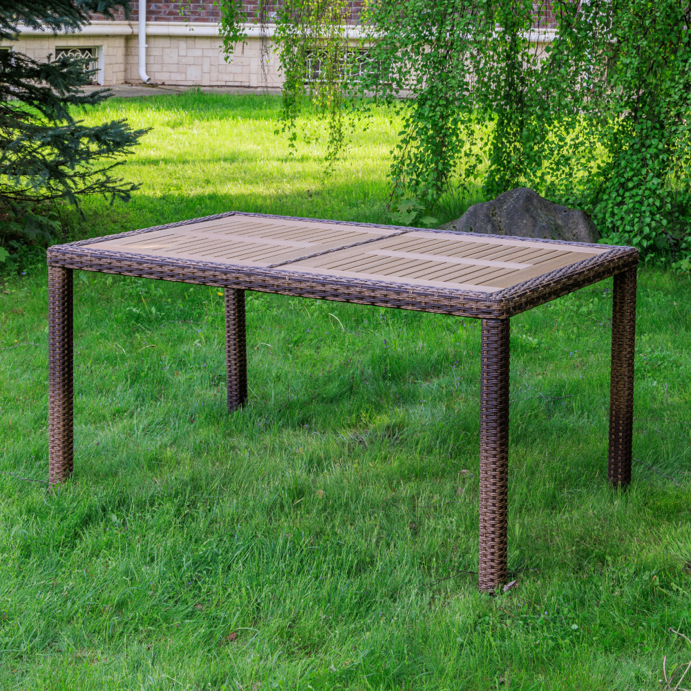 Изображение товара Садовый стол Royal Family AMELIA из искусственного ротанга 150 см