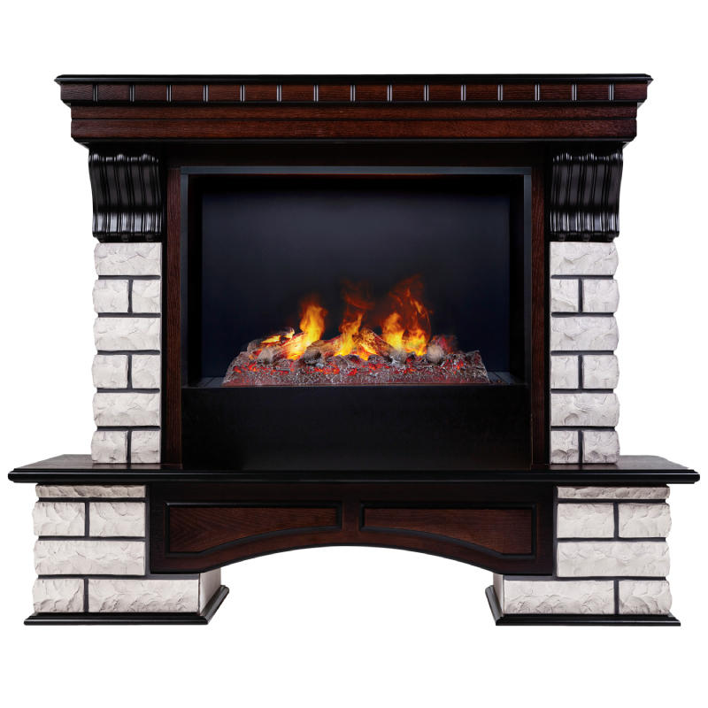 Изображение товара Каминокомплект Realflame Country Rock 26 AO с очагом Cronus 250Вт искусственный камин дуб античный