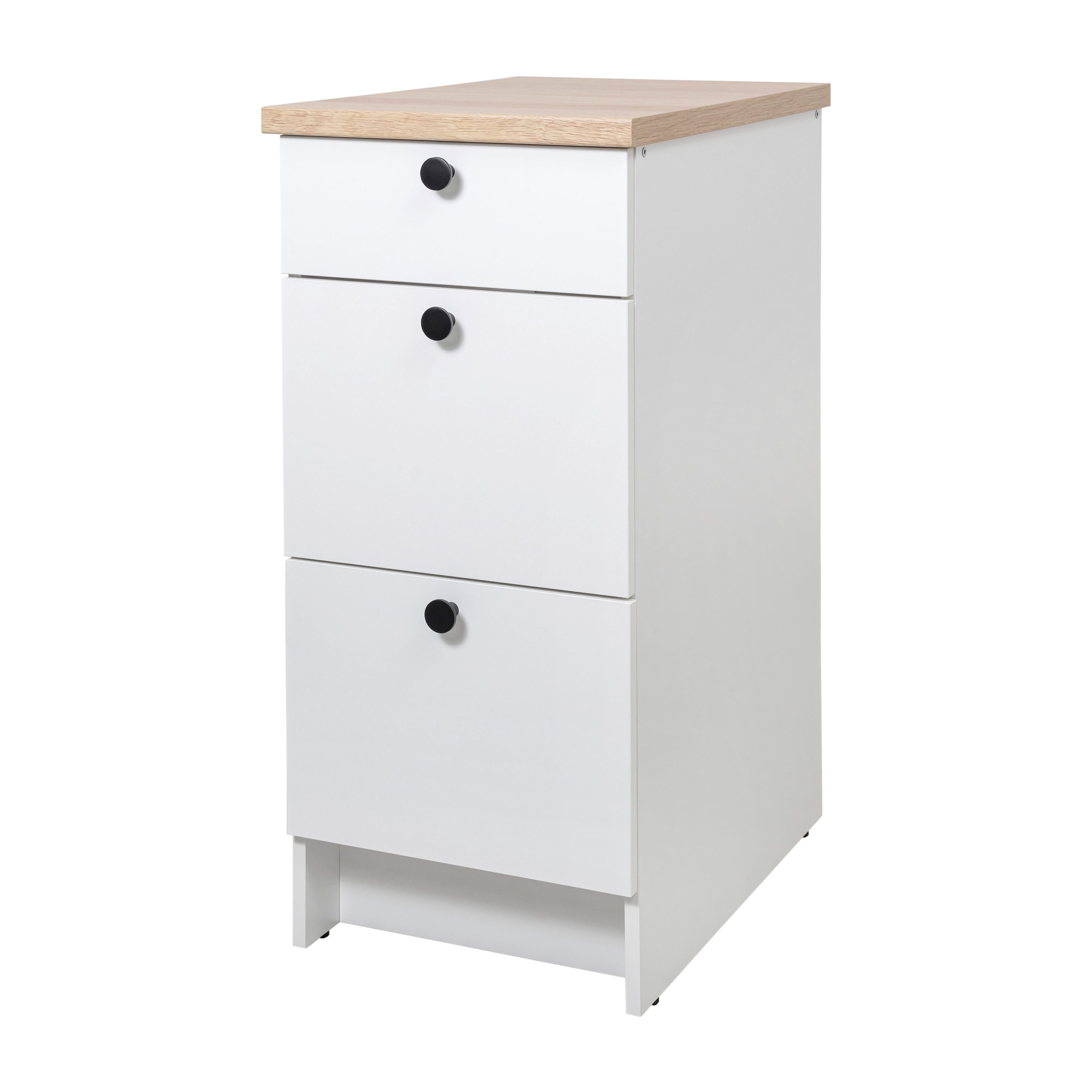 Изображение товара Кухонный шкаф напольный Solna Liva 40x91x61 см белый с ящиками из ЛДСП