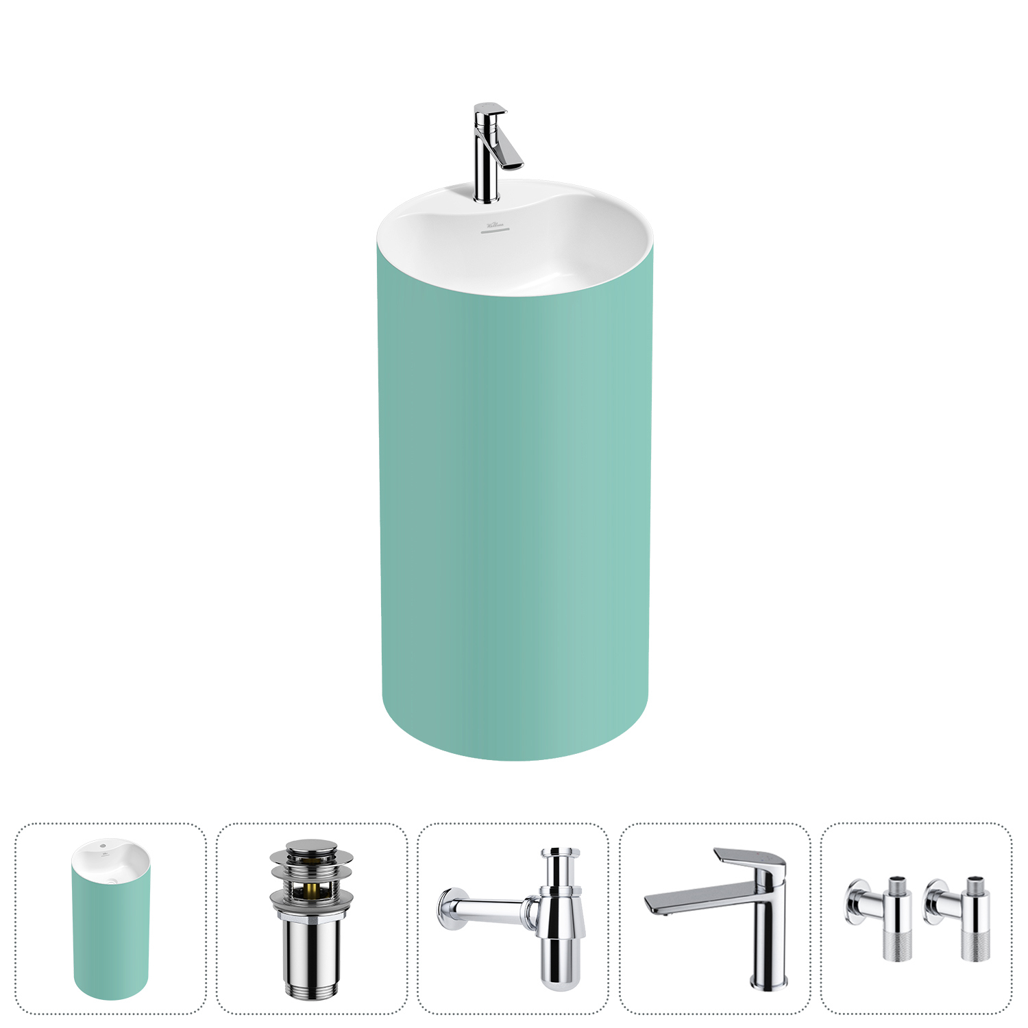 Изображение товара Раковина Wellsee chalice perfection 20213080R 45см цвет набора хром