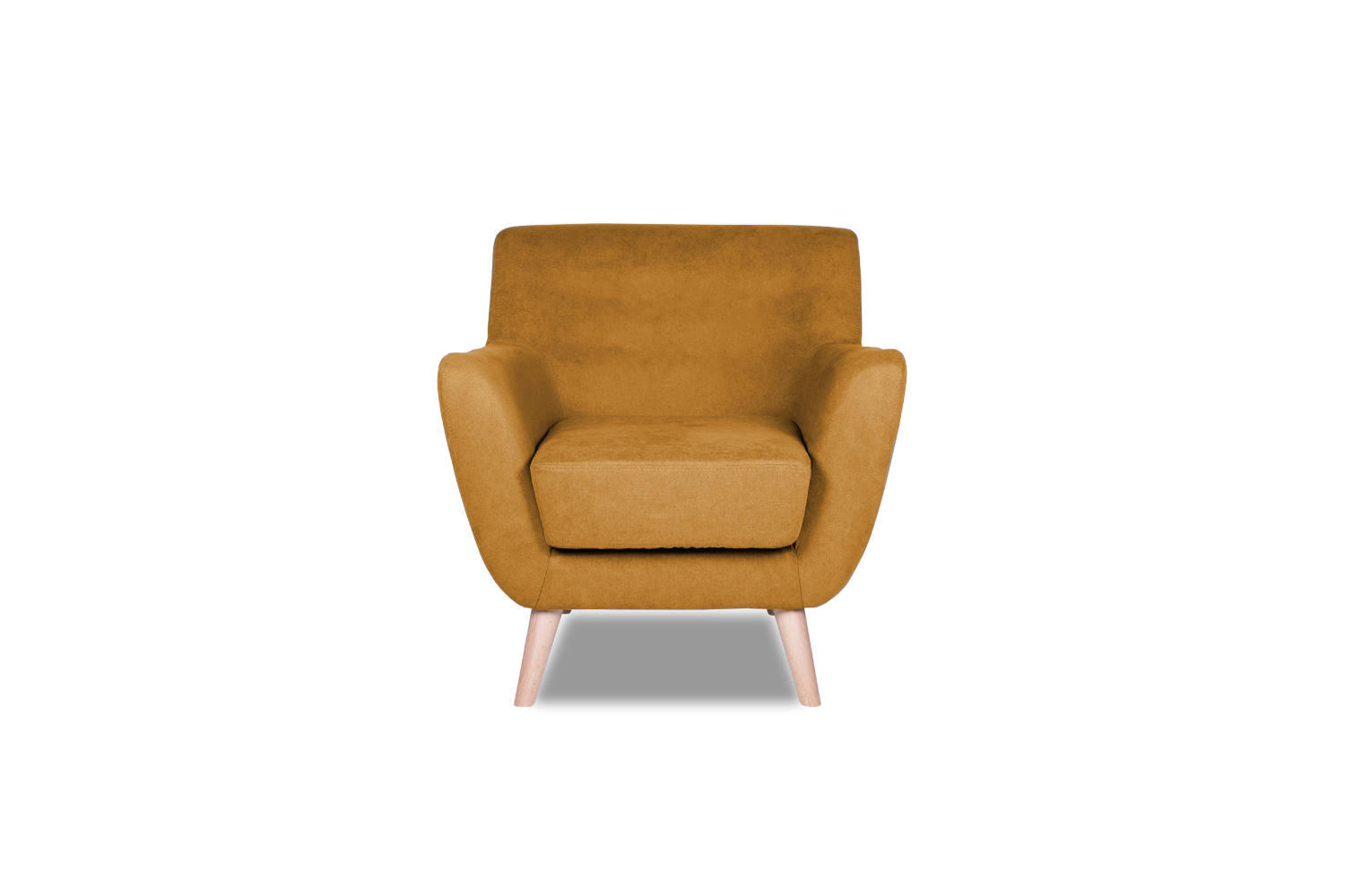 Изображение товара Кресло Finsoffa Lounge 1 83x84x83 см велюр цвет желтый