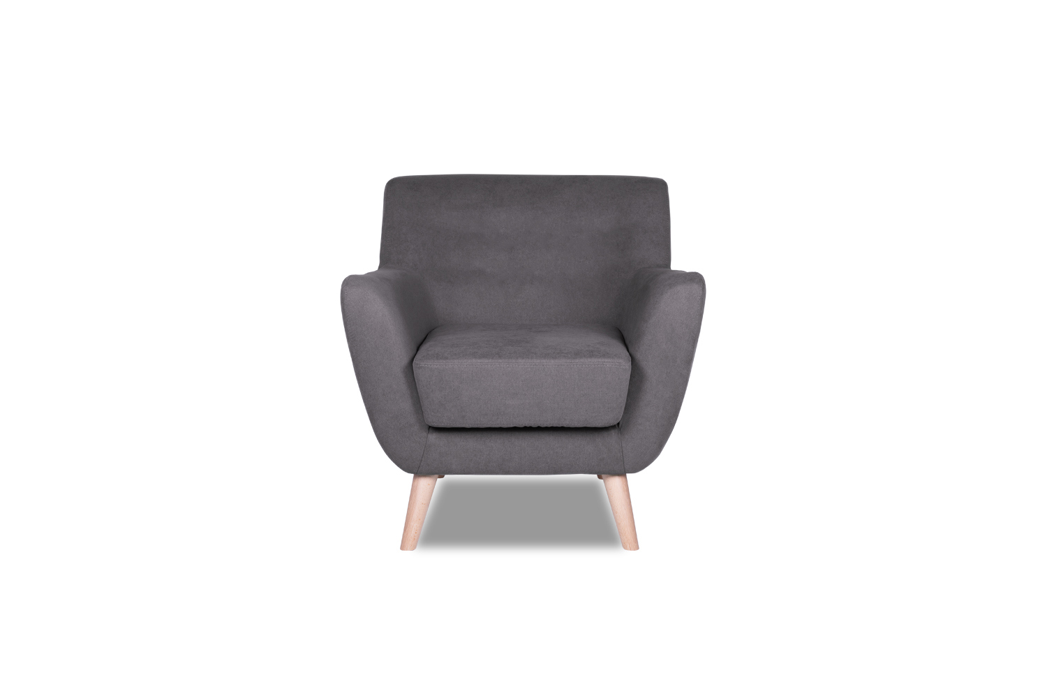 Изображение товара Кресло Finsoffa Lounge 1 83x84x83 см велюр цвет серый