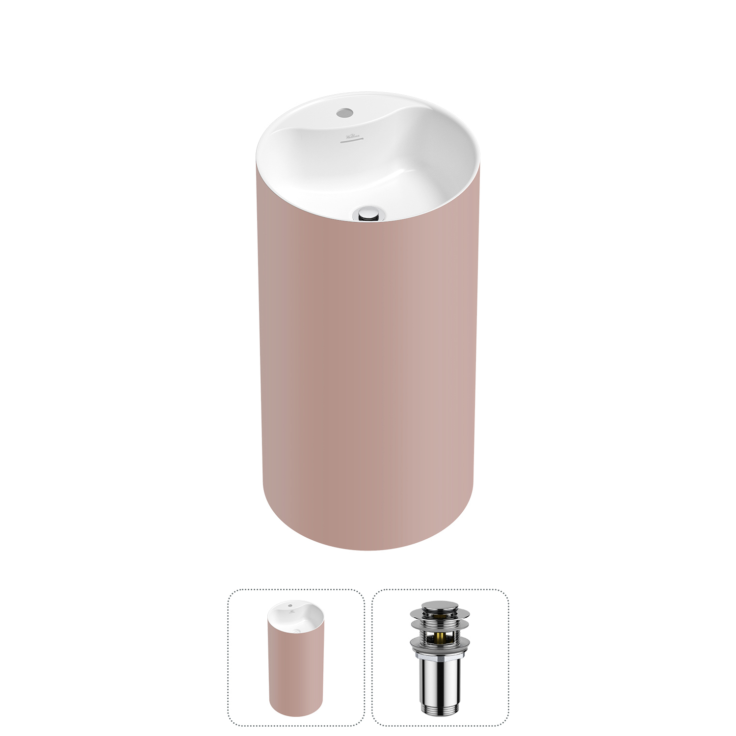 Изображение товара Раковина WELLSEE Chalice Perfection 45 см с донным клапаном и антибактериальным покрытием