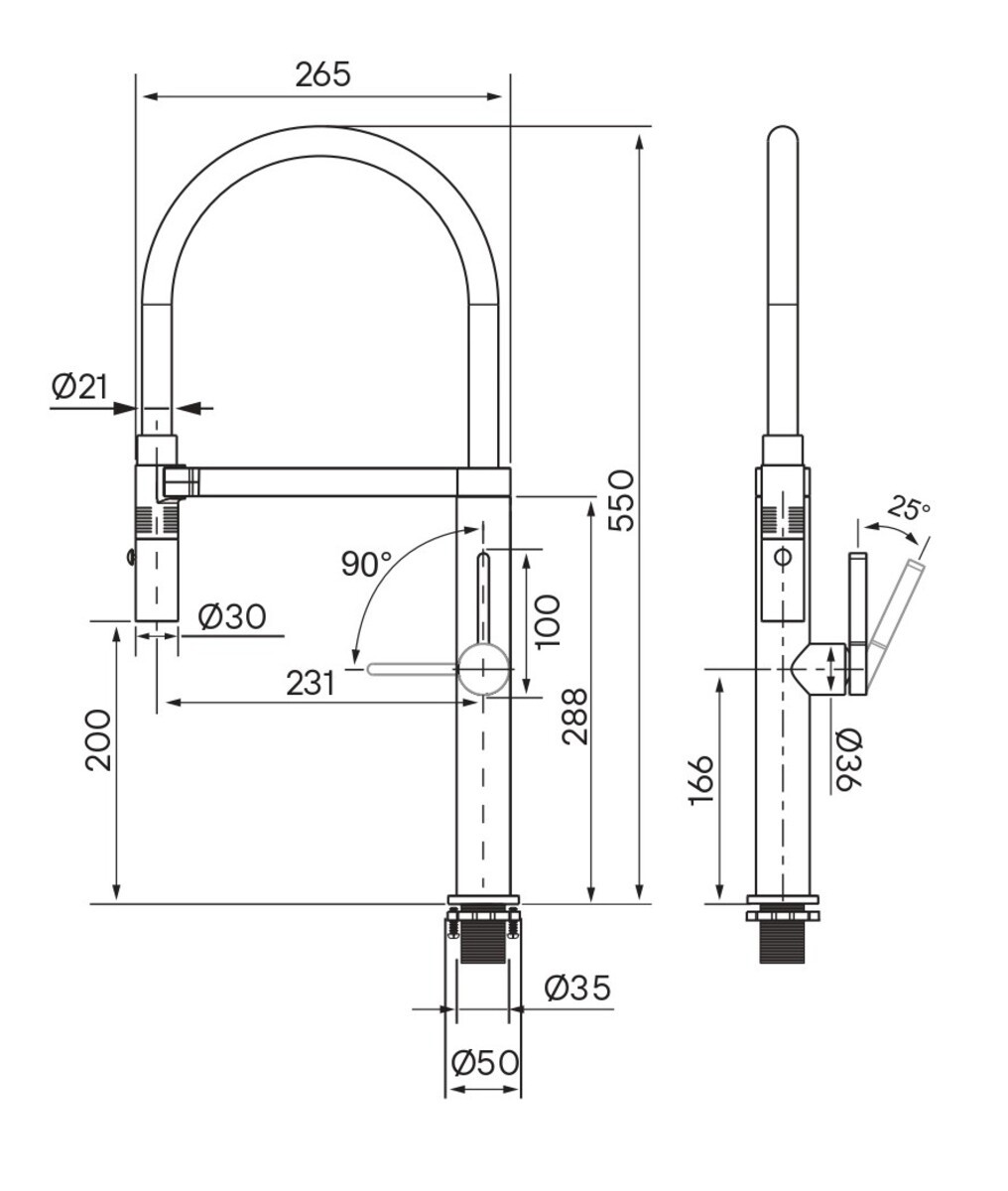 Изображение товара Смеситель для кухни Leader белый матовый выдвижной 5 лет гарантии
