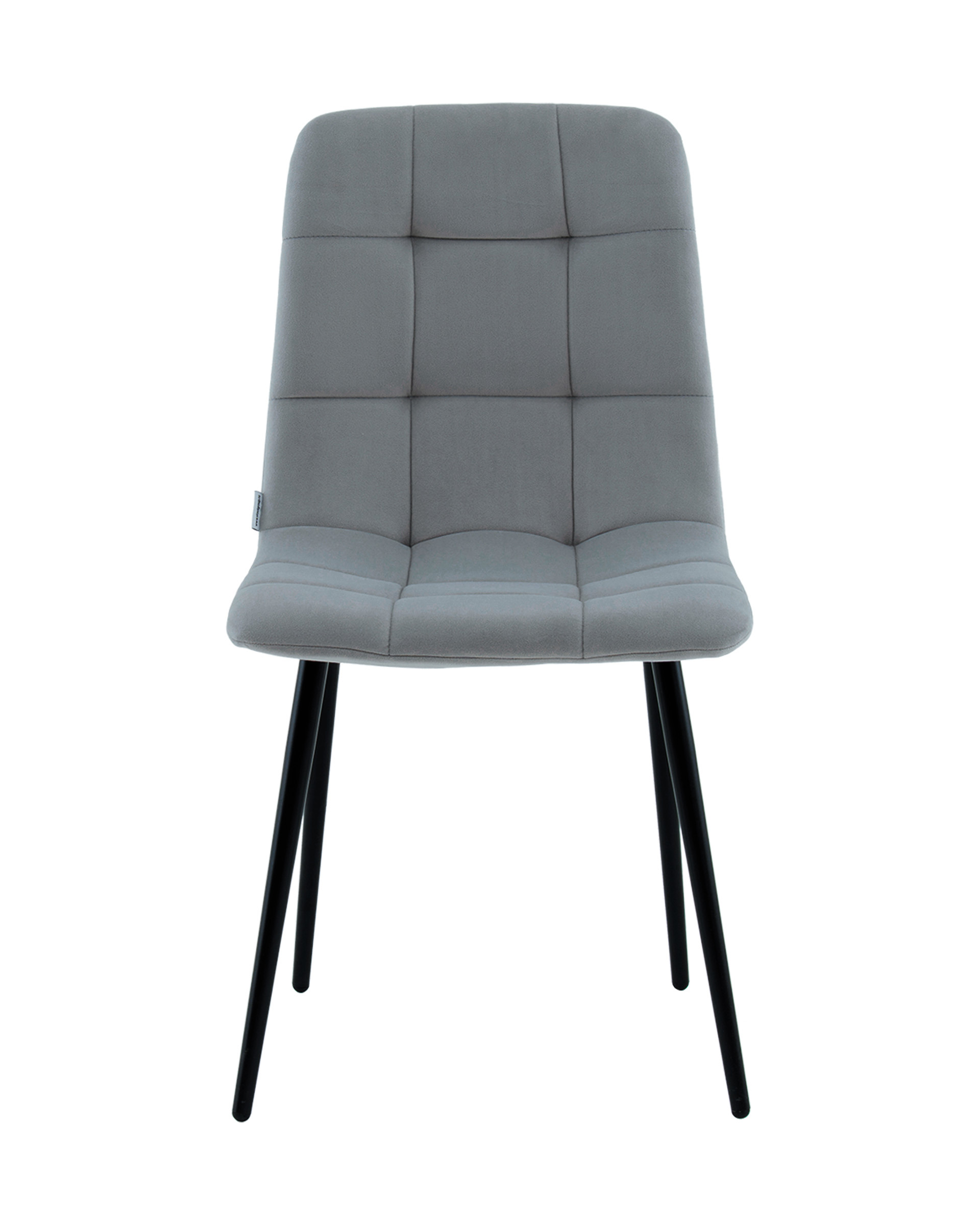 Изображение товара Обеденный стул одди из велюра серого цвета для кухни набор 2 шт