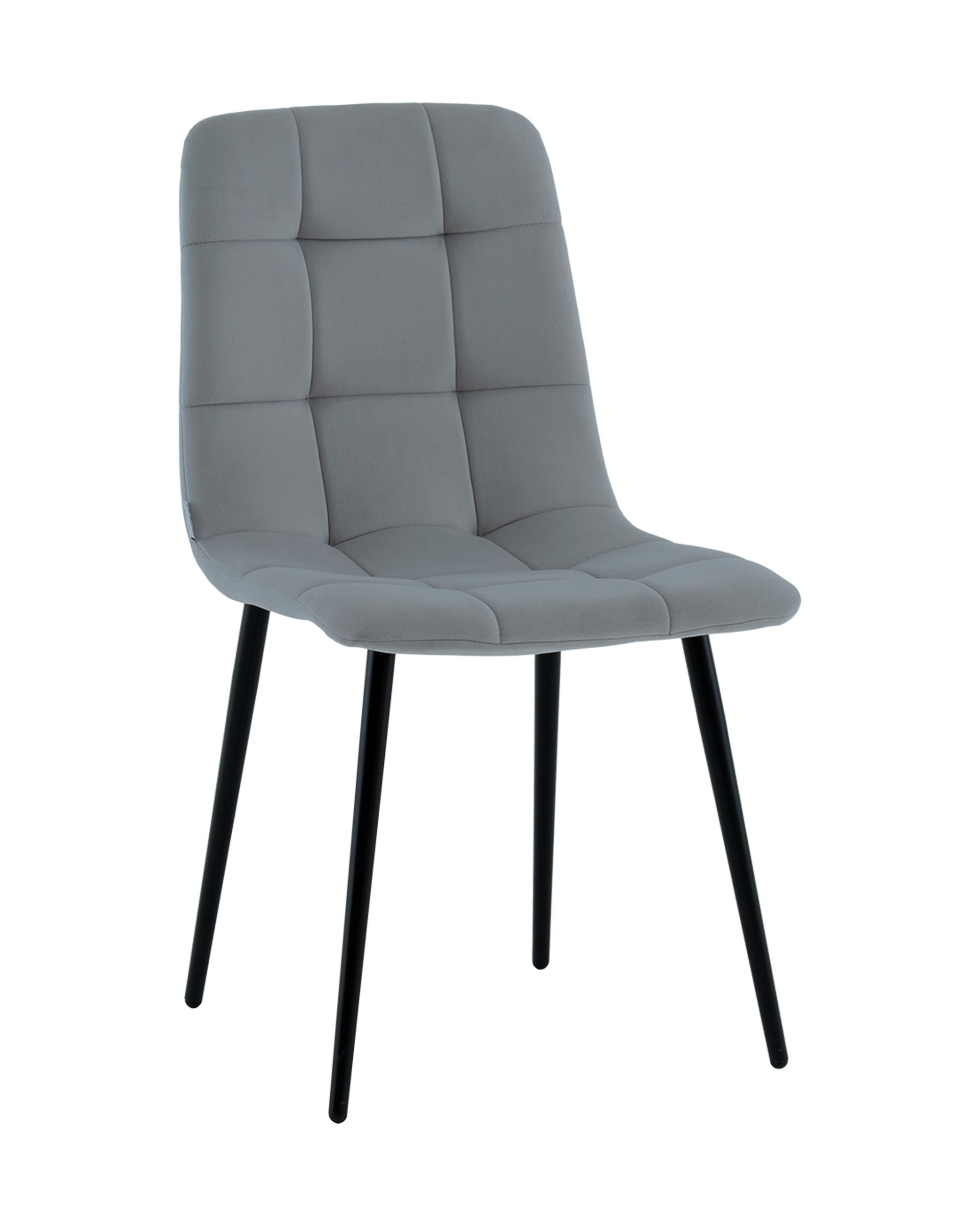 Изображение товара Стул Stool group Одди 45.5x83.5x53.5 см велюр цвет серый 4 шт.