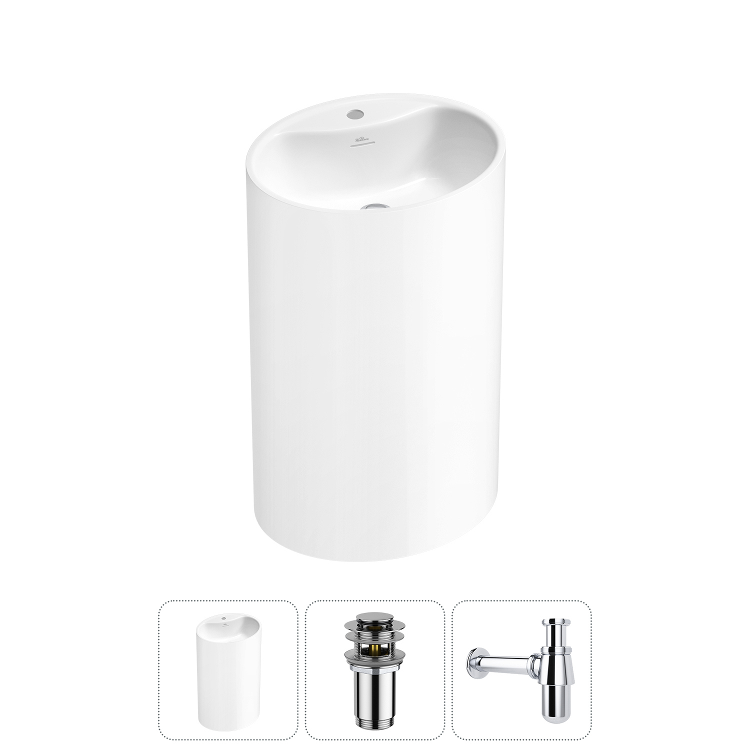 Изображение товара Раковина Wellsee coquillage 20213122R 50см цвет набора хром