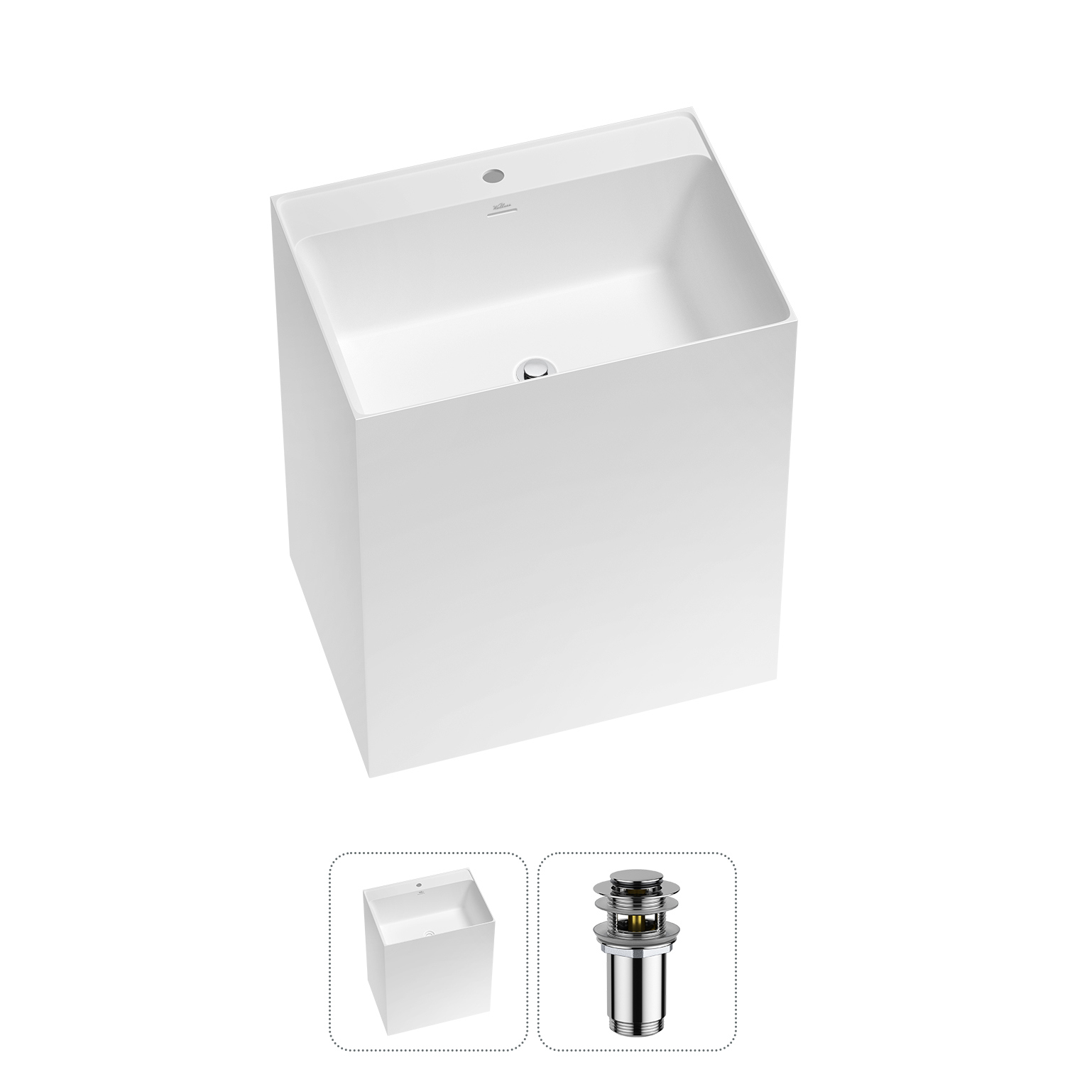 Изображение товара Раковина Wellsee doux 20213182R 70см цвет набора хром