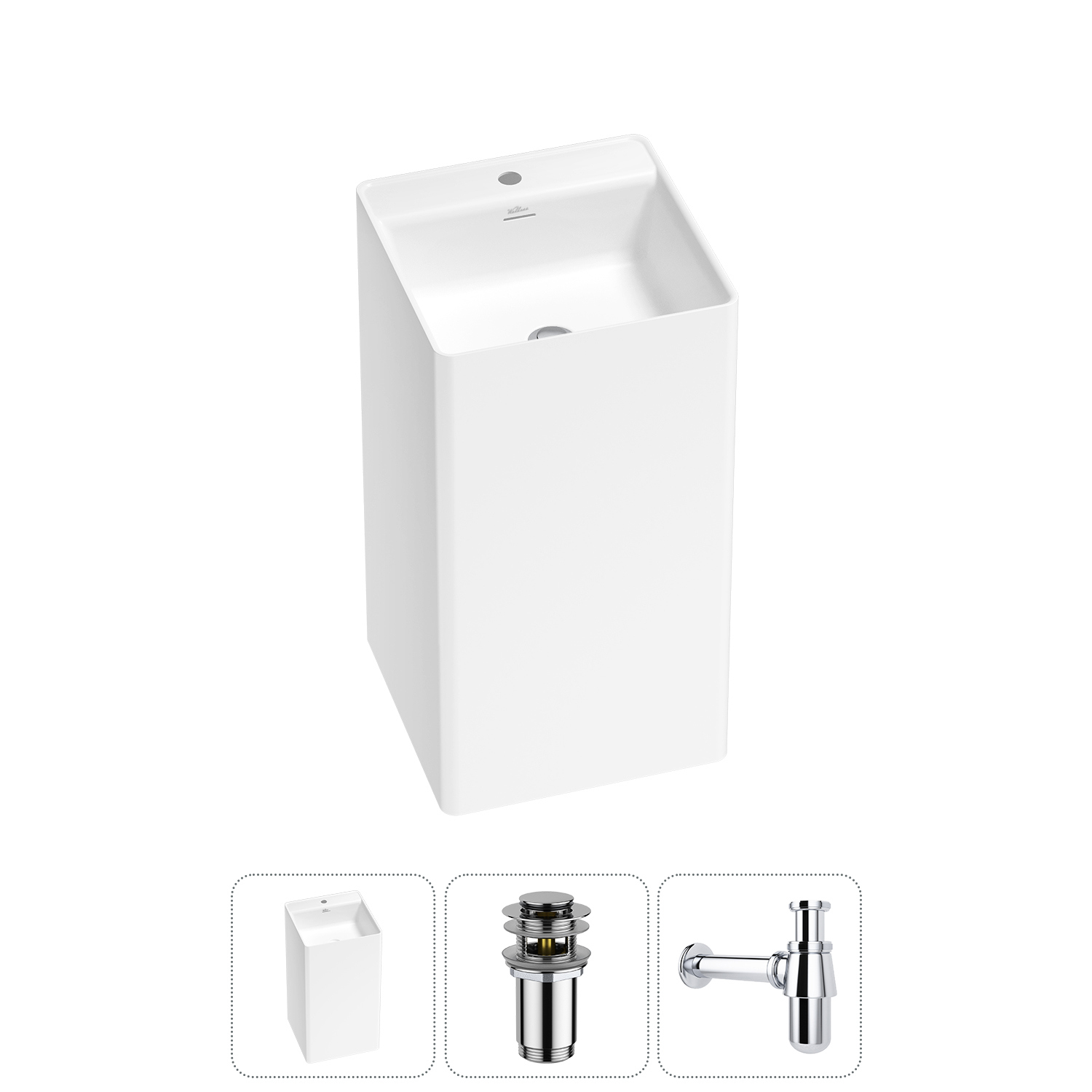 Изображение товара Раковина Wellsee pure by wellsee 20213270R 45см цвет набора хром