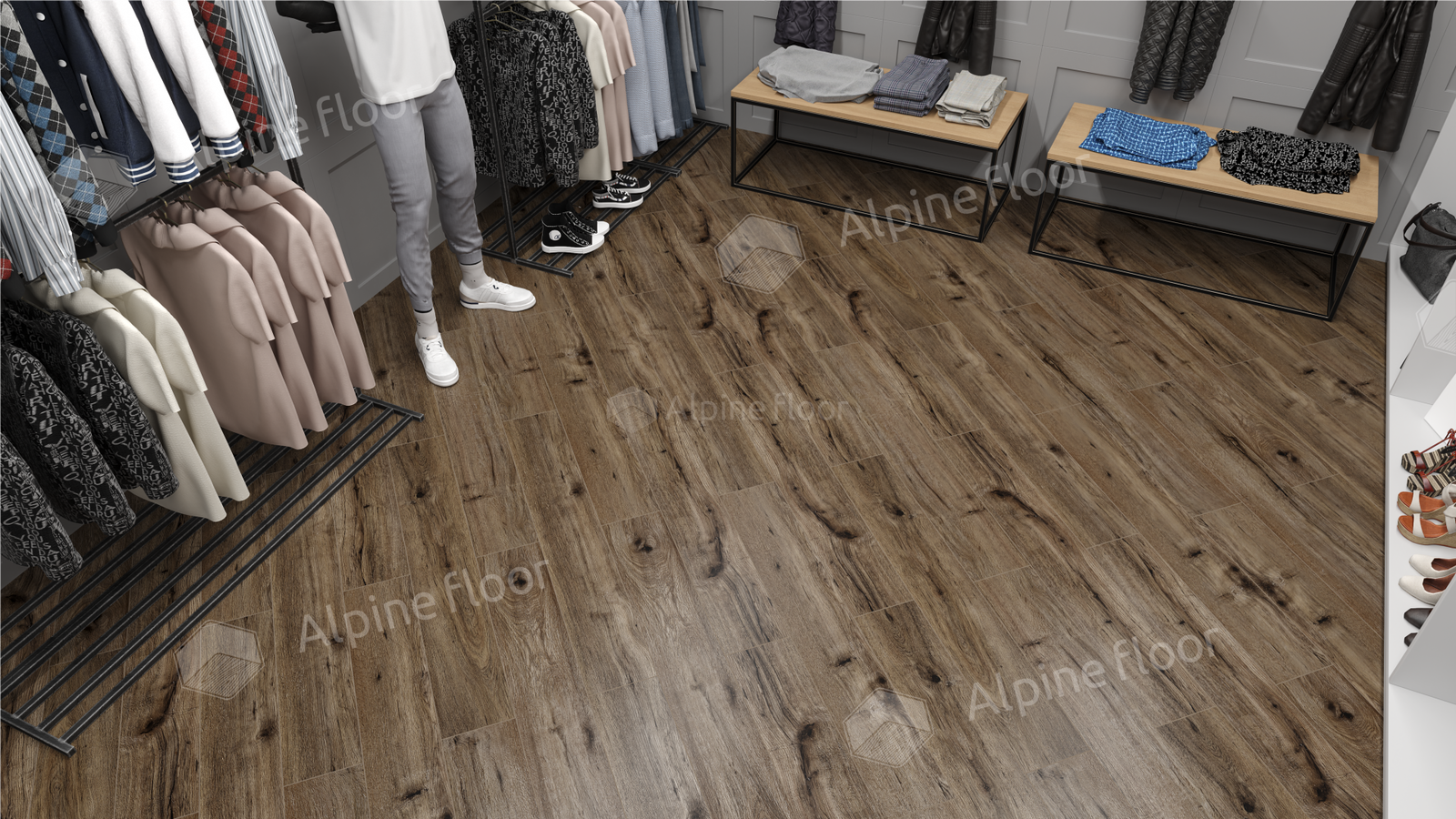 Изображение товара Ламинат Alpine Floor Intensity Дуб Турин 34 класс 12 мм с фаской 1.688 м² упаковка