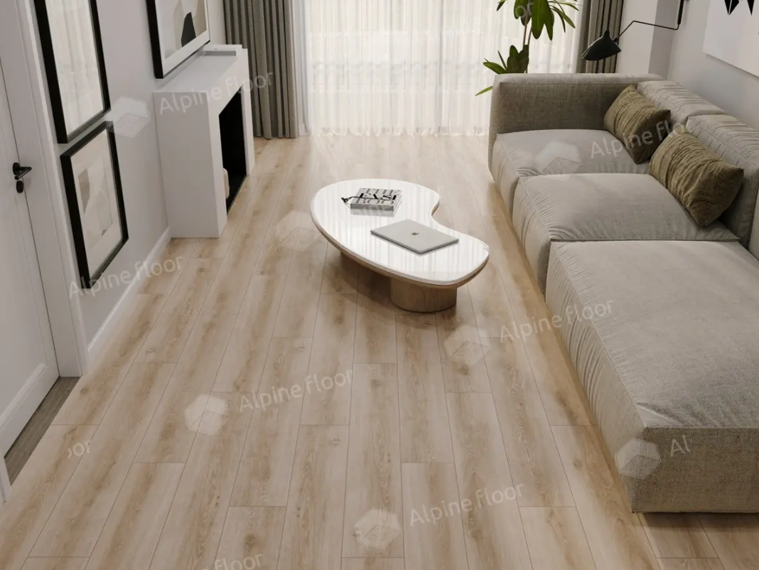 Изображение товара Ламинат Alpine Floor Aura Дуб Модена 33 класс толщина 8 мм с фаской 2.412 м² цена за упаковку