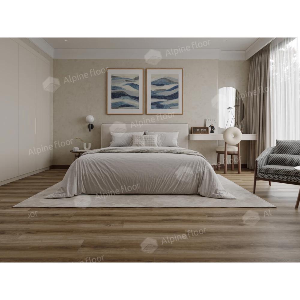 Изображение товара Ламинат Alpine Floor Aura Дуб Болонья 33 класс толщина 8 мм с фаской 2.412 м² цена за упаковку