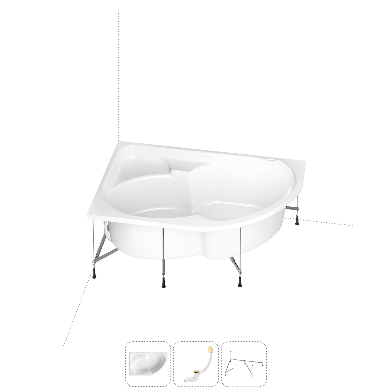 Изображение товара Ванна Lavinia boho 202011085 акрил 170x105см левая