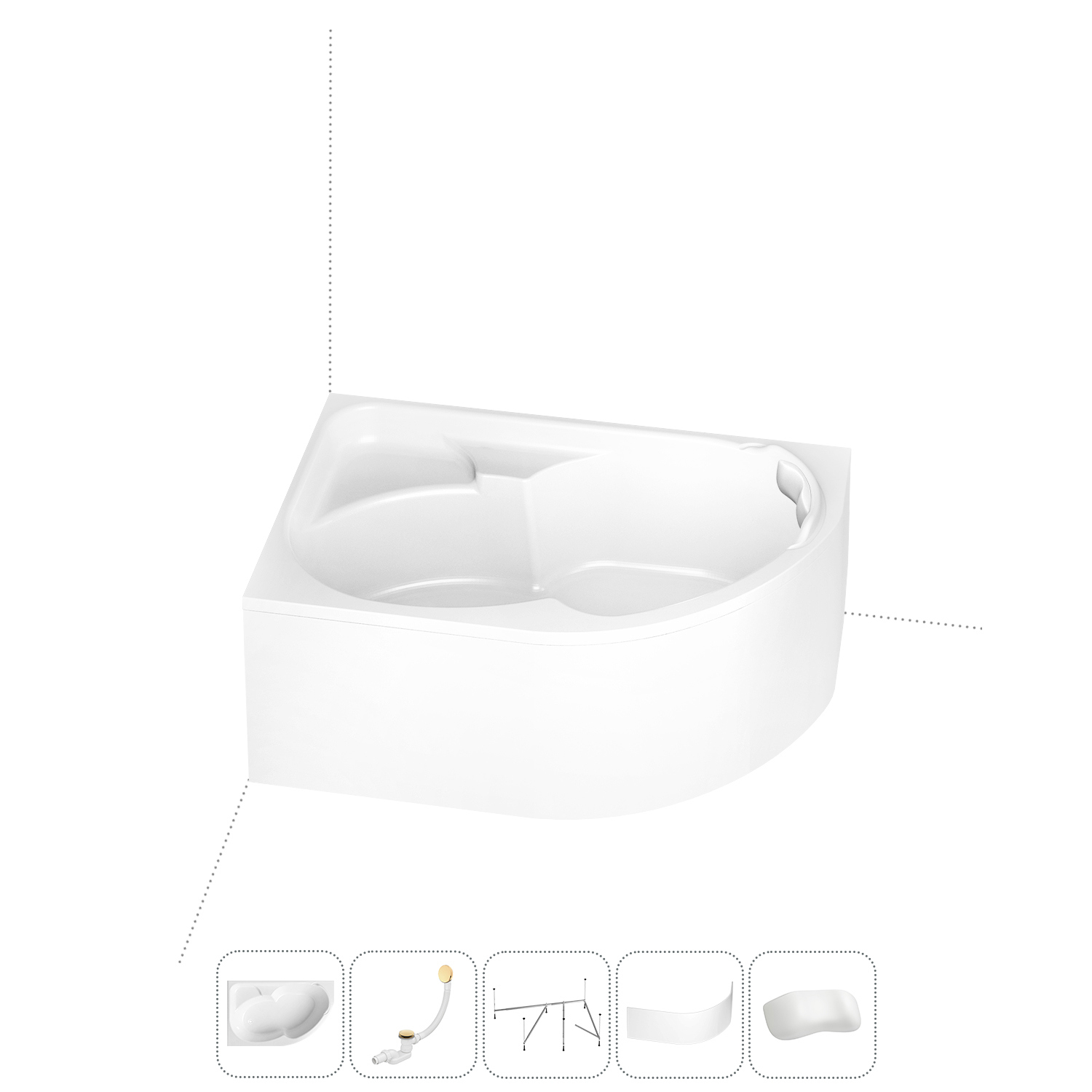 Изображение товара Ванна Lavinia Boho Grance Hill 170х105 см акрил левая