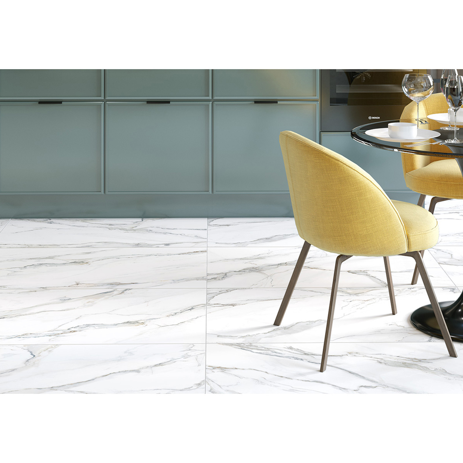 Изображение товара Напольная керамогранитная плитка Omega Silver 120x60 см для интерьера