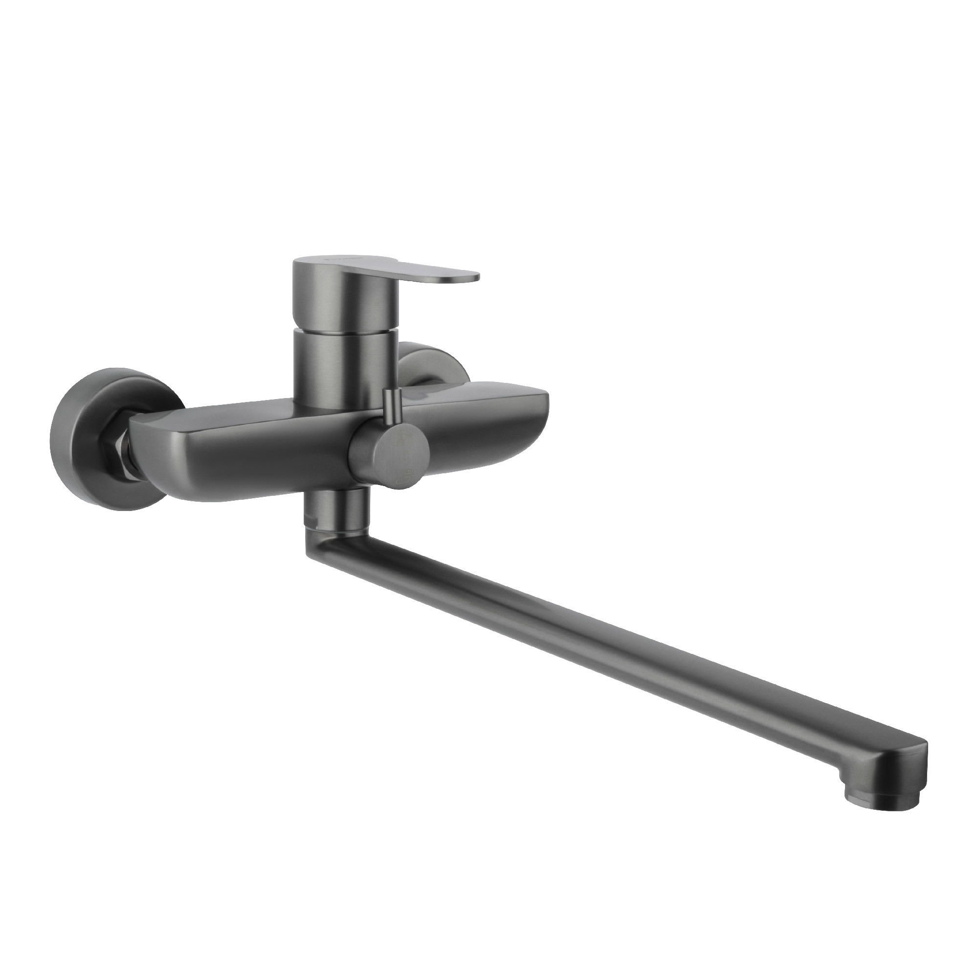 Изображение товара Смеситель для ванны Fixsen 8801F однорычажный универсальный с лейкой и шлангом цвет графит Изображение товара Смеситель для ванны Fixsen 8801F однорычажный универсальный с лейкой и шлангом цвет графит