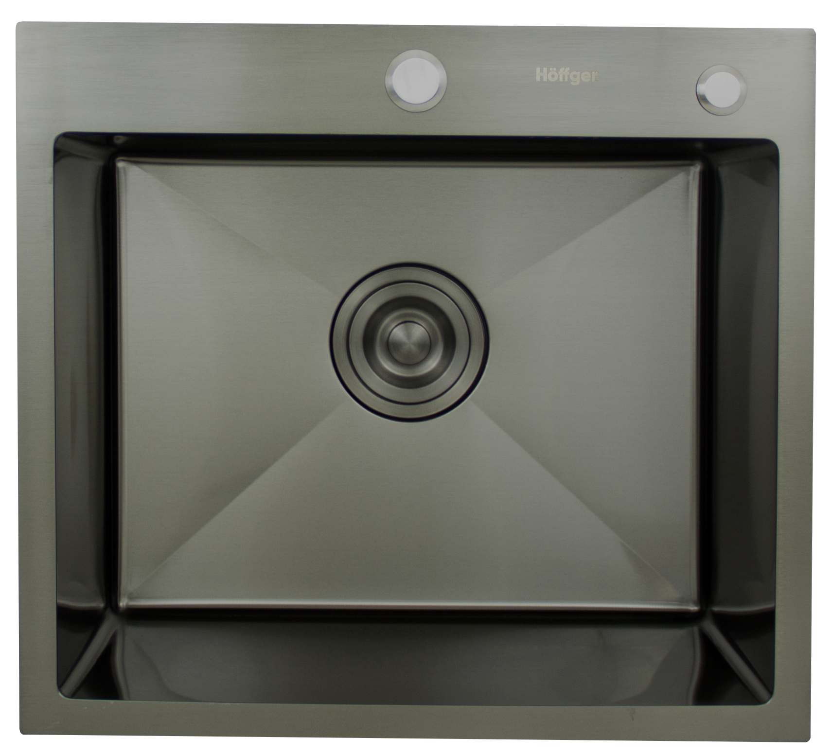 Изображение товара Врезная кухонная мойка Hoffger HFG-5045B 50x45 см графит нержавеющая сталь