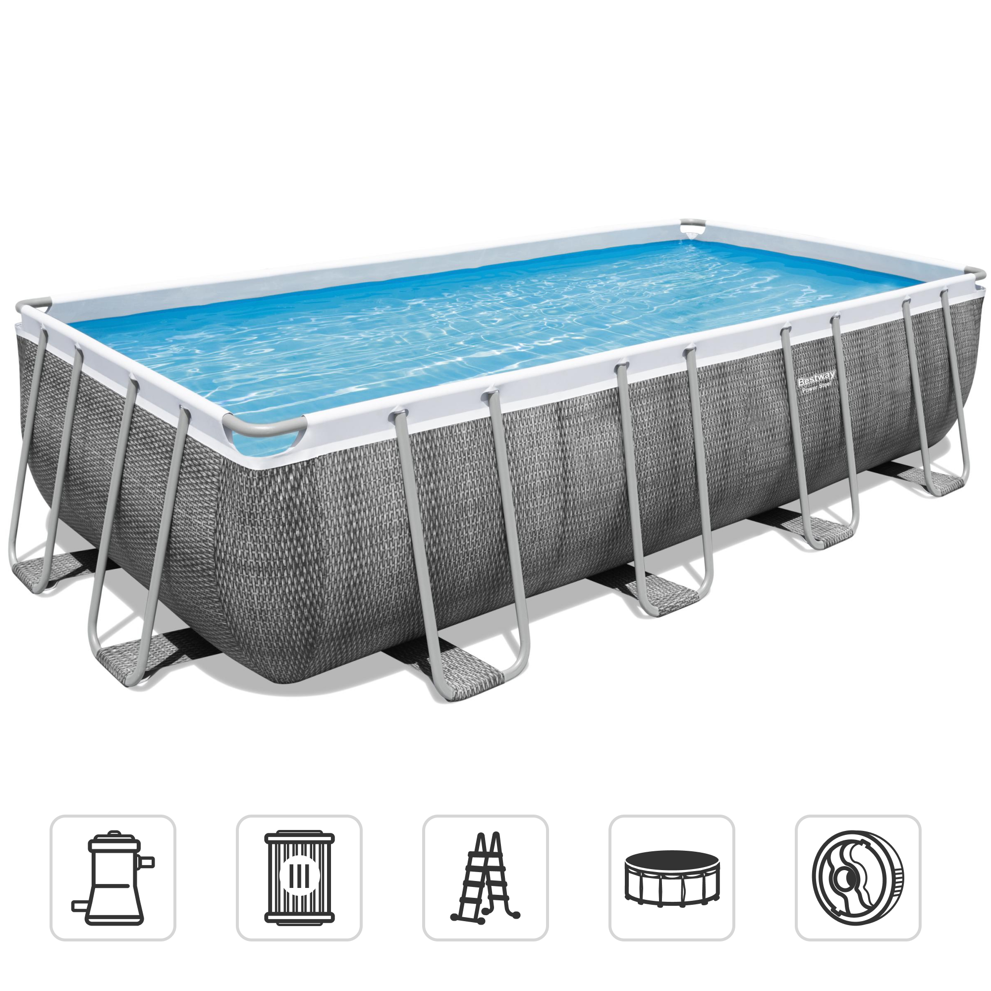 Изображение товара Бассейн каркасный Bestway 56998 BW 549x274x100 см 14810 л