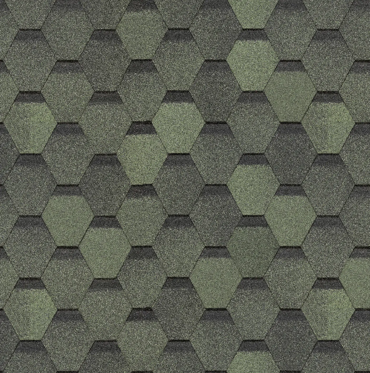 Гибкая черепица Dacha Rustic зеленый 3 м²