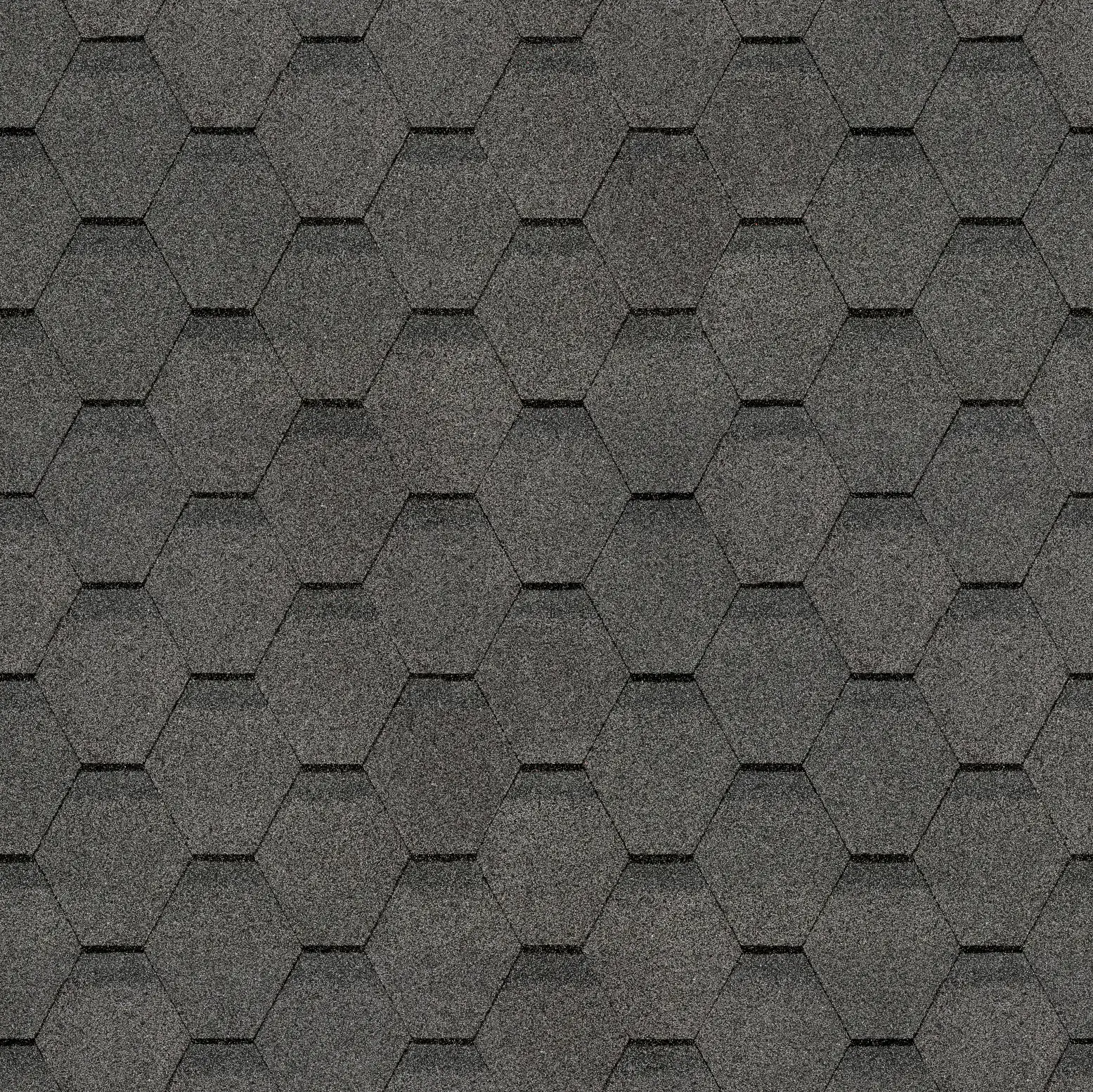 Гибкая черепица Dacha Rustic серый 3 м²