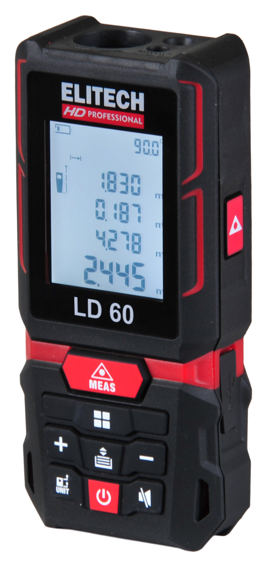 Изображение товара Лазерный дальномер Elitech HD LD60 для точных измерений до 60 метров