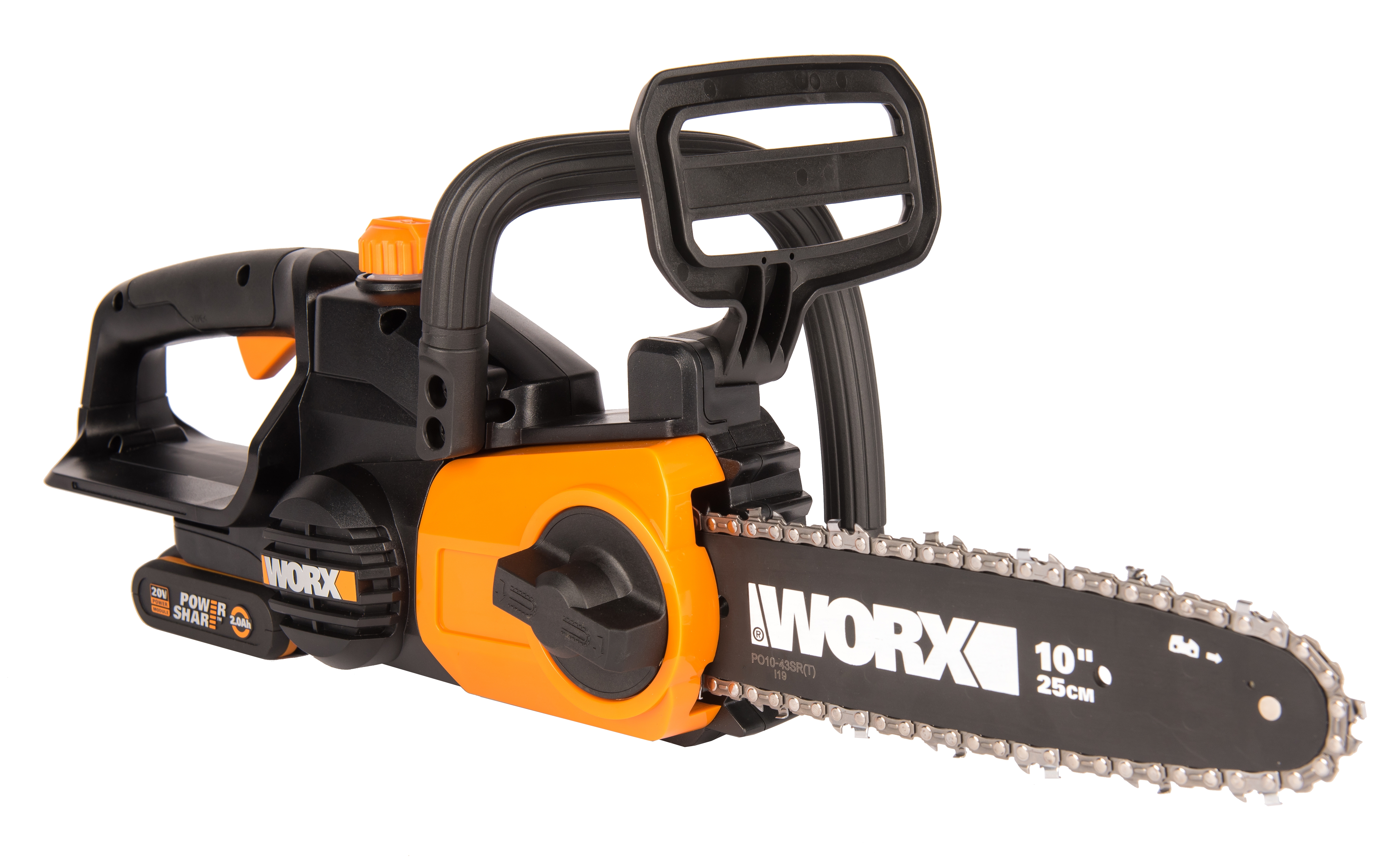 Изображение товара Пила цепная аккумуляторная Worx WG322E.1 20 В 25 см АКБ и ЗУ в комплекте Изображение товара Пила цепная аккумуляторная Worx WG322E.1 20 В 25 см АКБ и ЗУ в комплекте