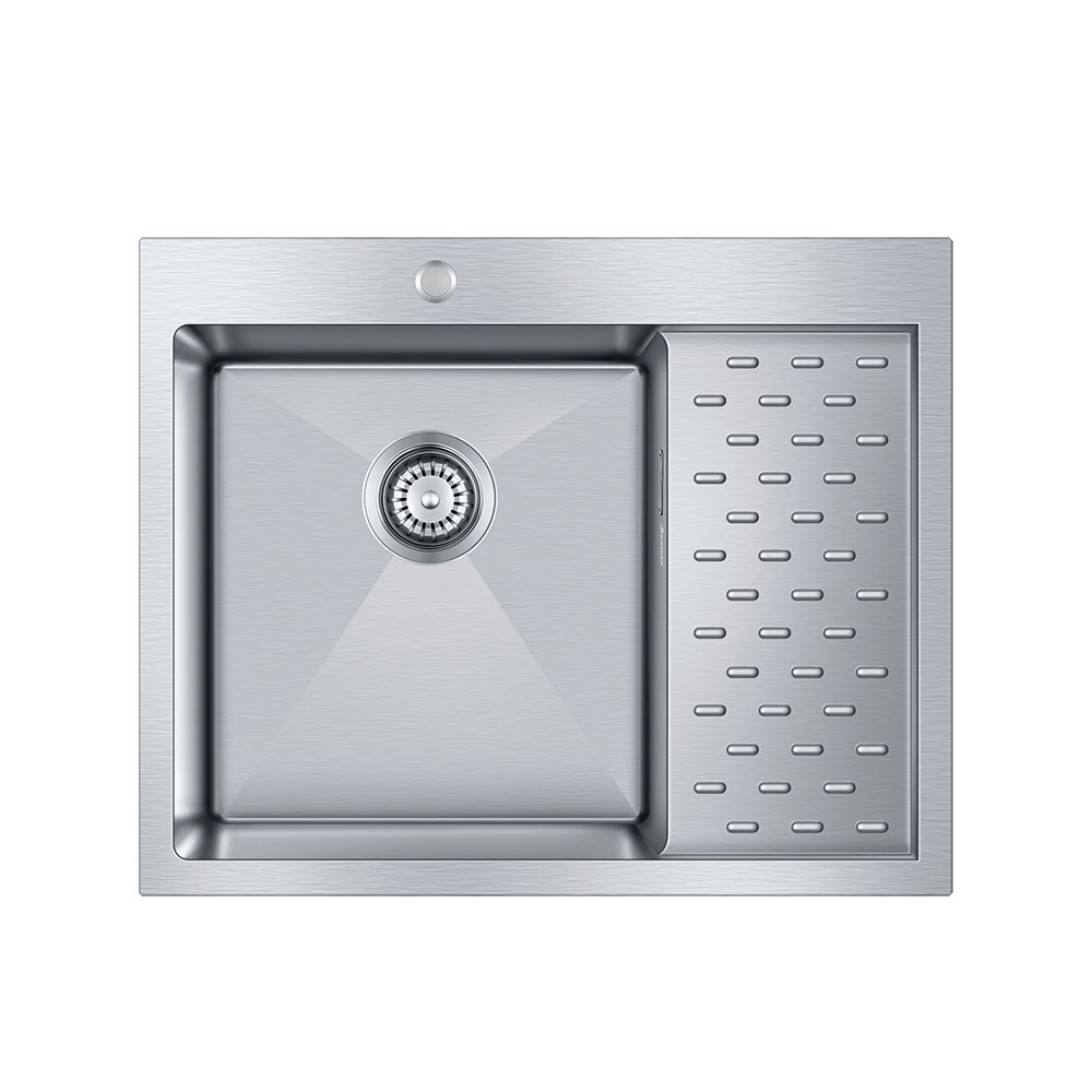Изображение товара Мойка для кухни SEAMAN SMB-6351PRS.A Серебристая, 1 чаша, 77x63 см
