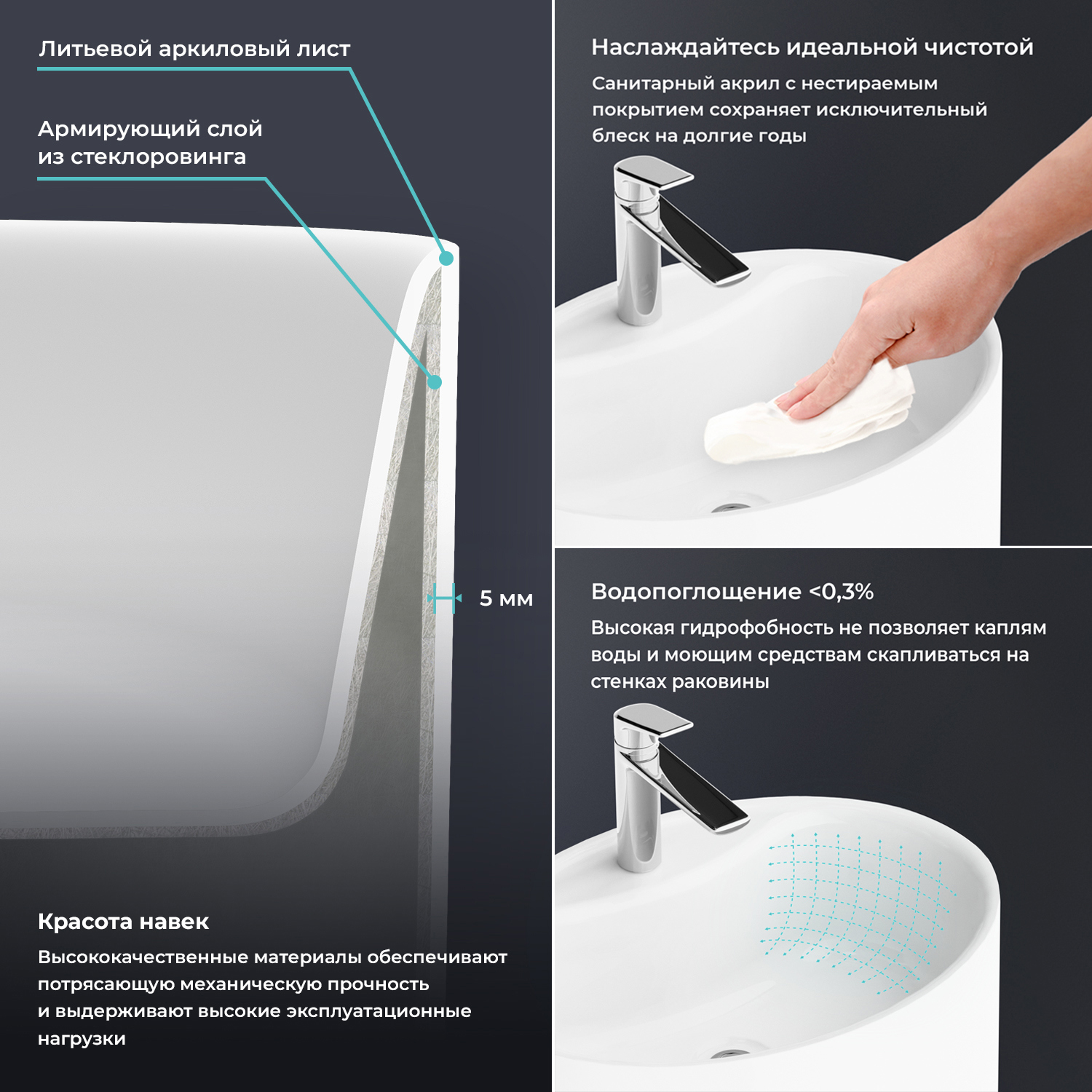 Изображение товара Напольная раковина Wellsee Coquillage 50x38x85 см, акриловая, белая