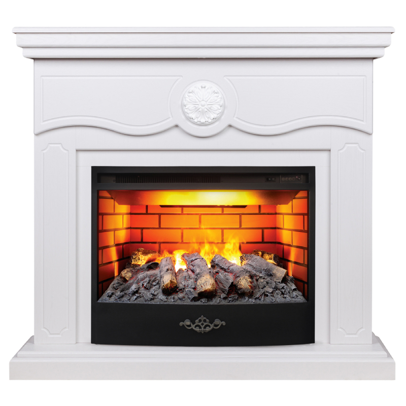Изображение товара Каминокомплект Realflame Raffaele 25.5 WT с очагом Fiji (FT255) 1700Вт фактурный белый