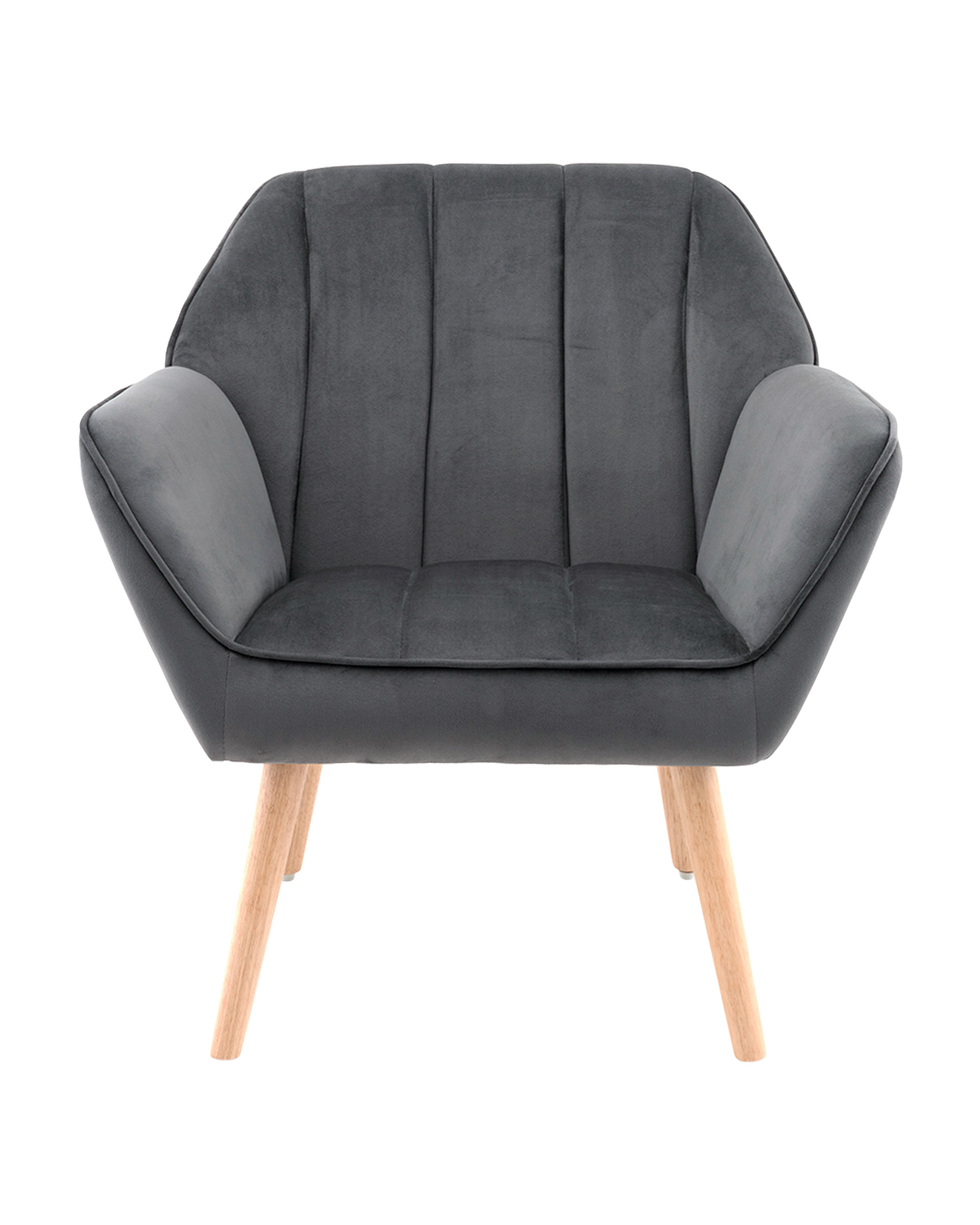 Изображение товара Кресло Stool group Руди 79x75x72 см велюр цвет серый