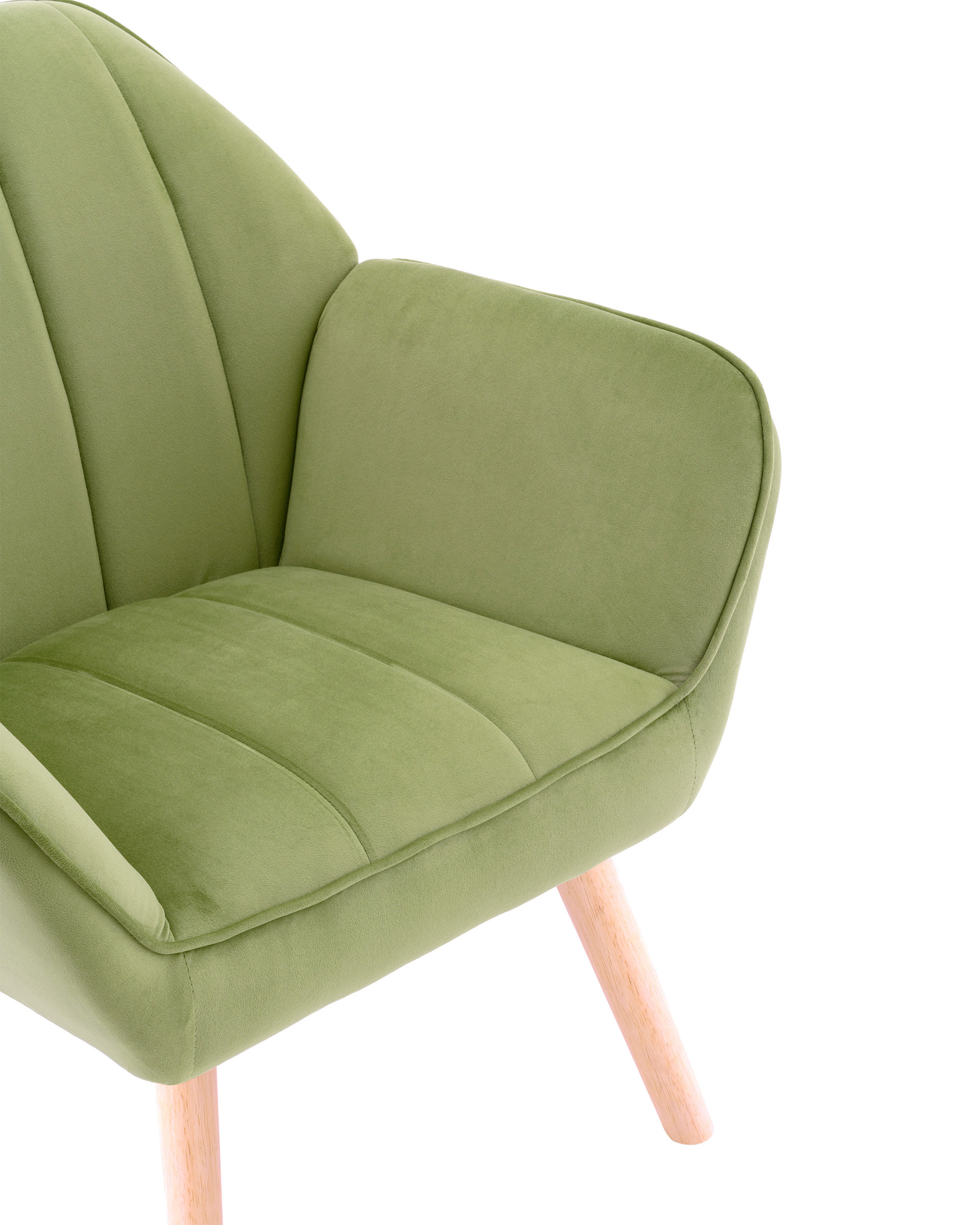 Изображение товара Кресло Stool group Руди 79x75x72 см велюр цвет травяной