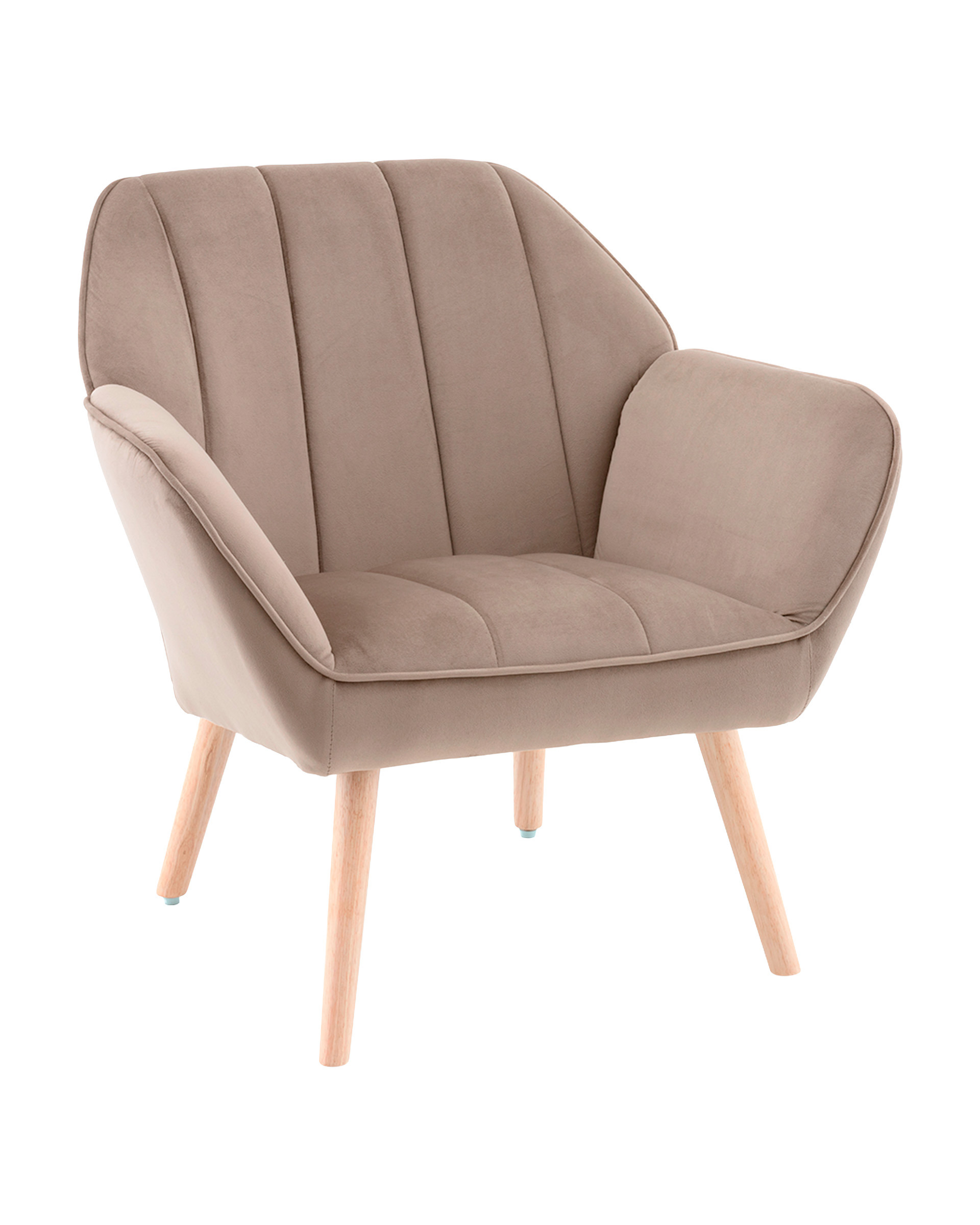 Изображение товара Кресло Stool group Руди велюр мокко 79x75x72 см современный комфорт