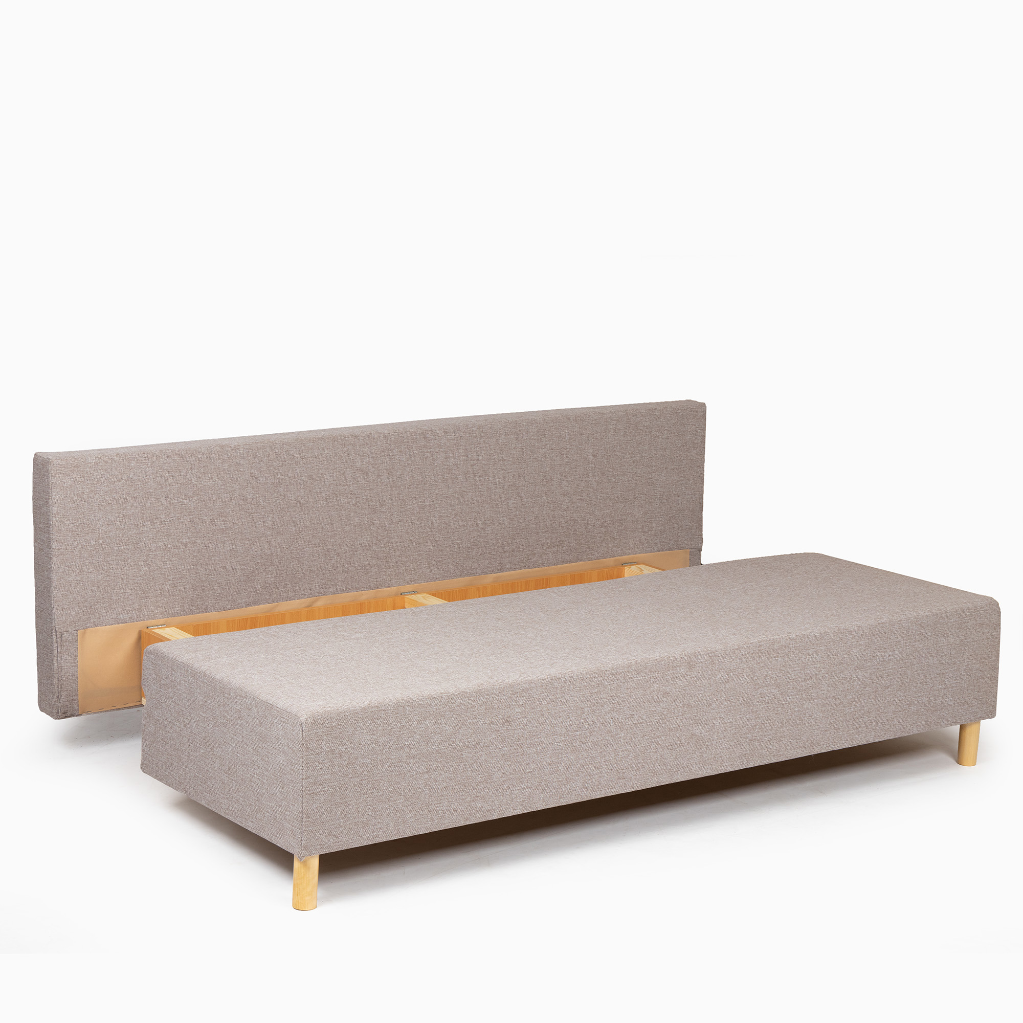 Изображение товара Диван раскладной Комо 193x71x77 см рогожка мокко современный стиль