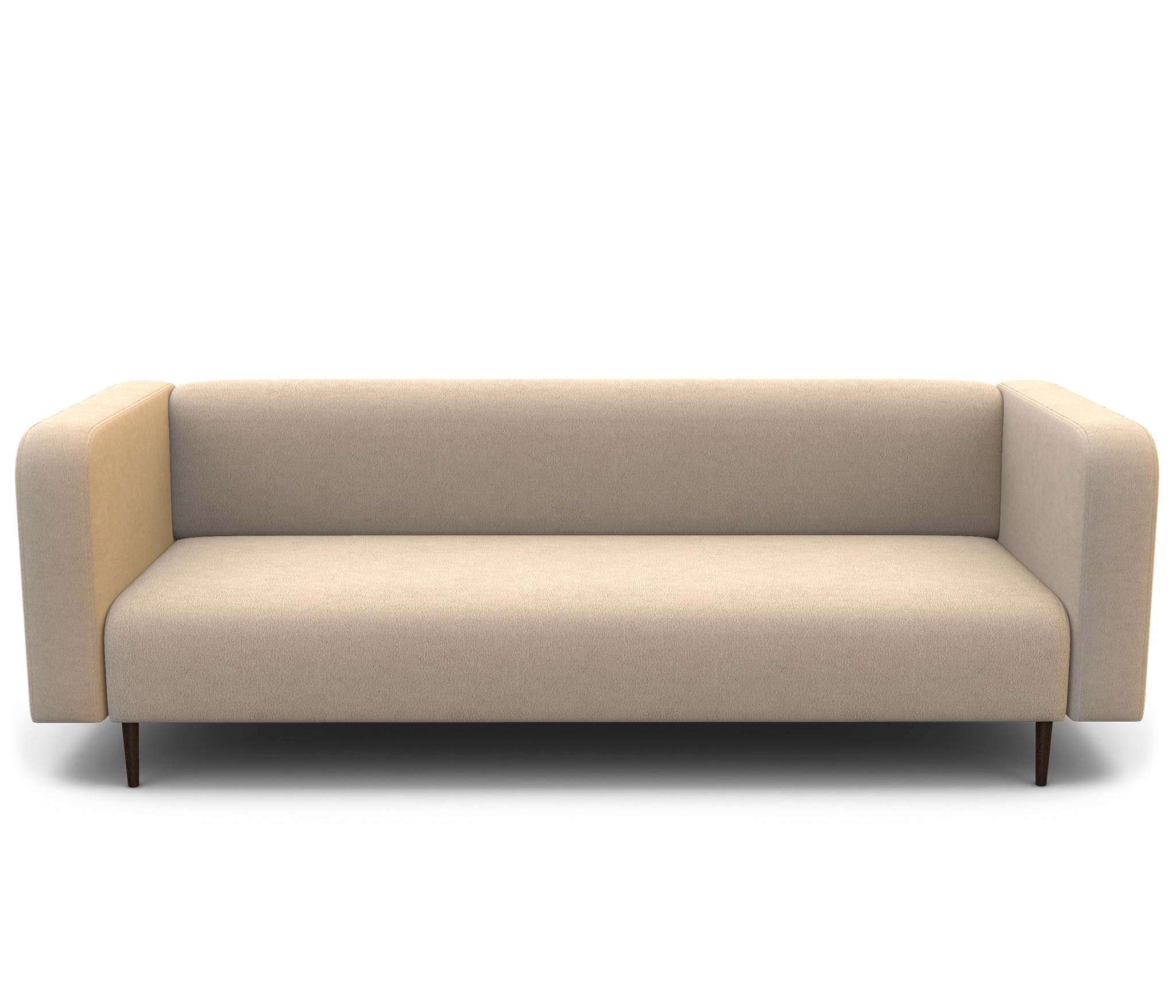 Изображение товара Диван прямой Шарм-дизайн Акцент 3 мест велюр бежевый для офиса и дома