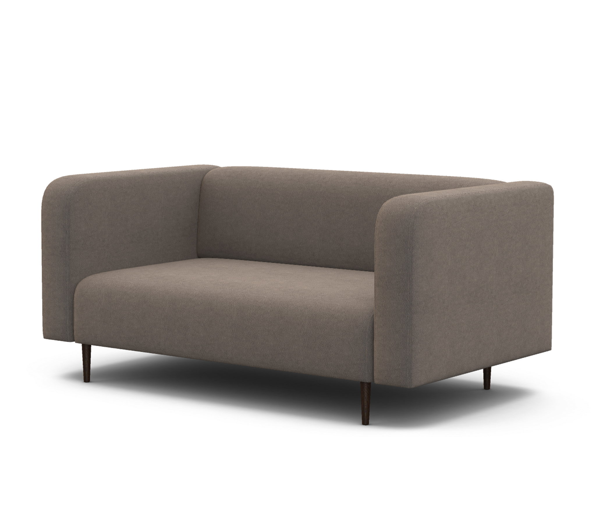 Изображение товара Диван прямой Шарм-дизайн Акцент 134x67x78 см велюр светло-коричневый офисный