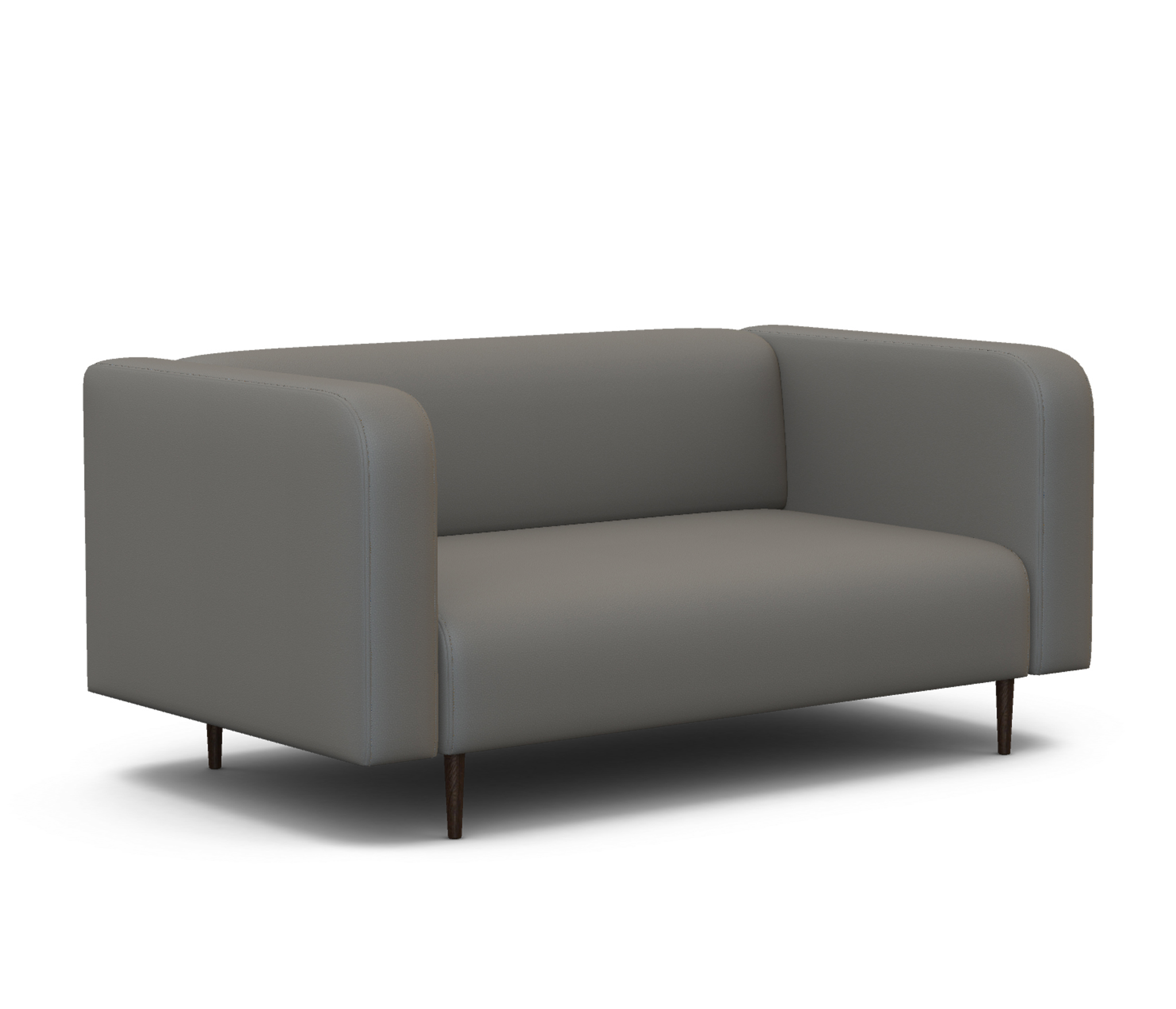 Изображение товара Диван офисный Акцент прямой из эко-кожи светло-коричневый 134x78x67 см