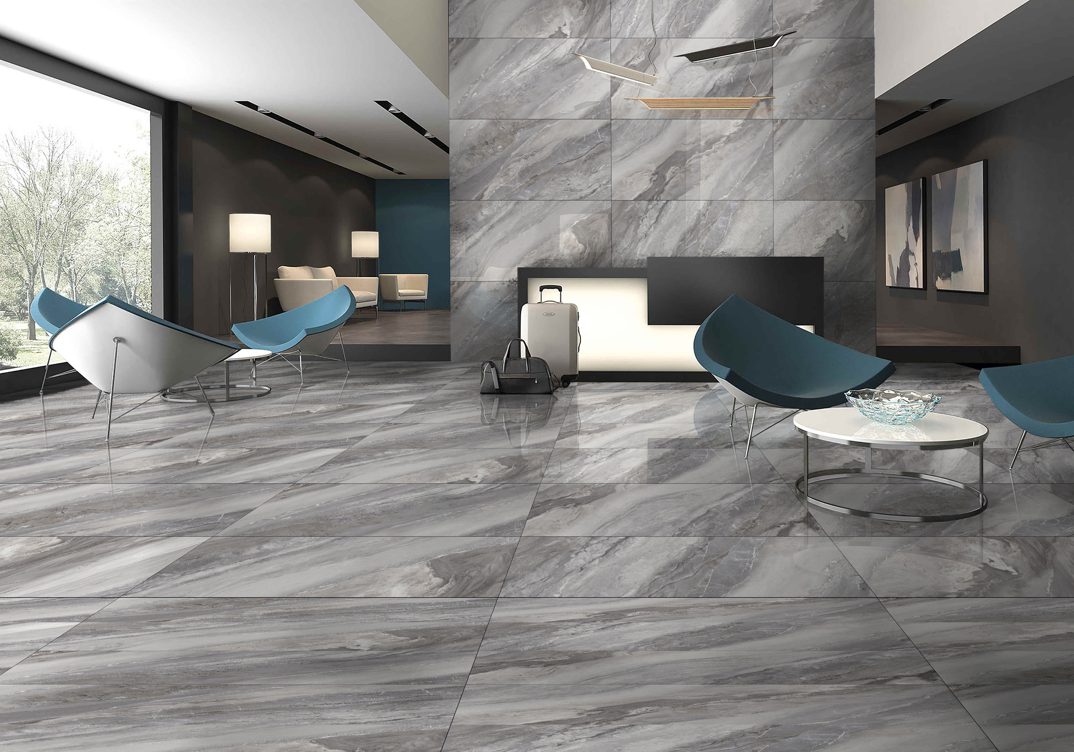 Изображение товара Керамогранит Eurotile Wagon 60x120 см серый эффект камень R10 морозостойкий
