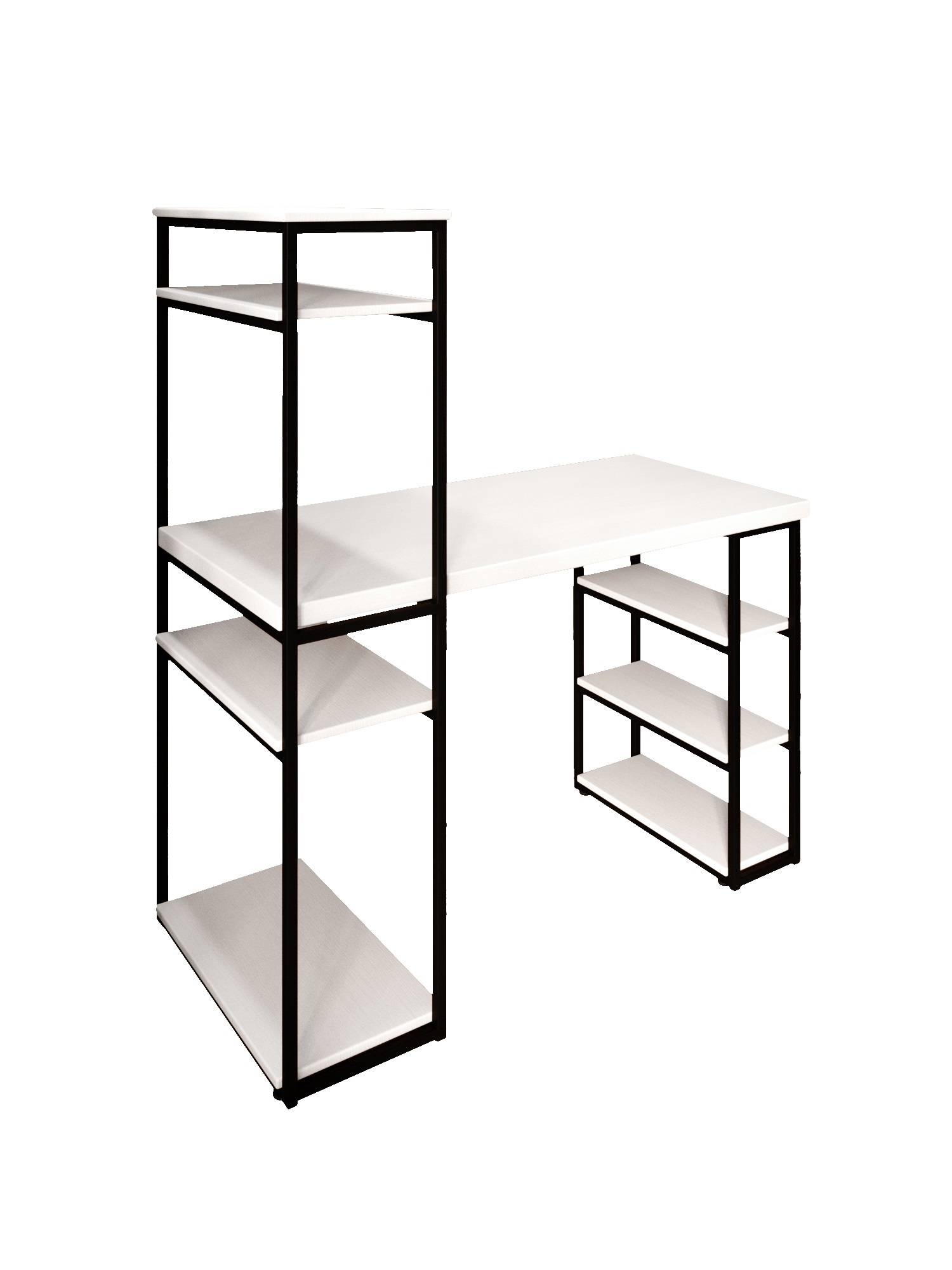 Изображение товара Стол письменный Solarius 60x148x140 см дерево и металл цвет белый/черный