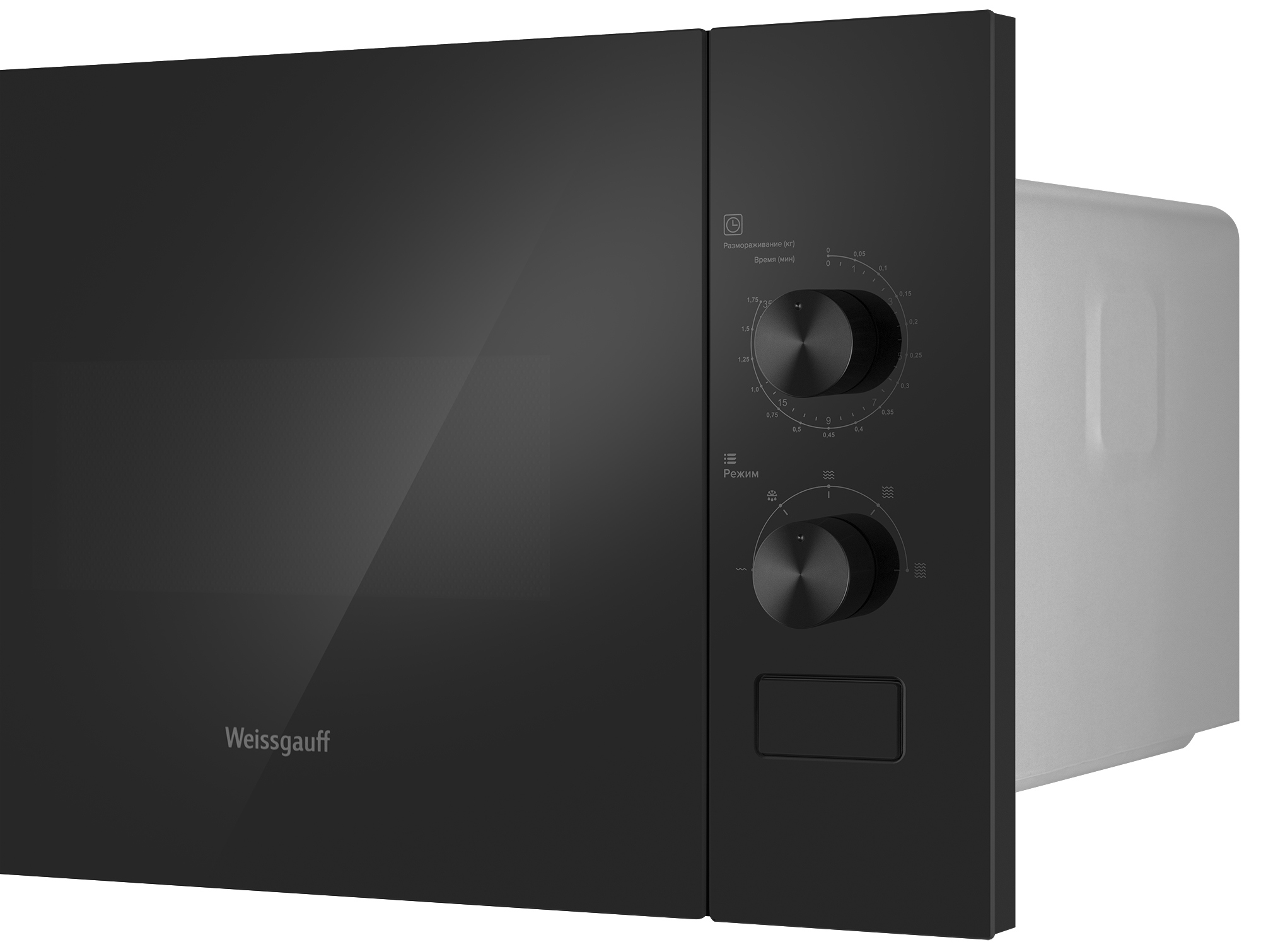 Изображение товара Встраиваемая микроволновая печь Weissgauff 456 20 л черная компактная