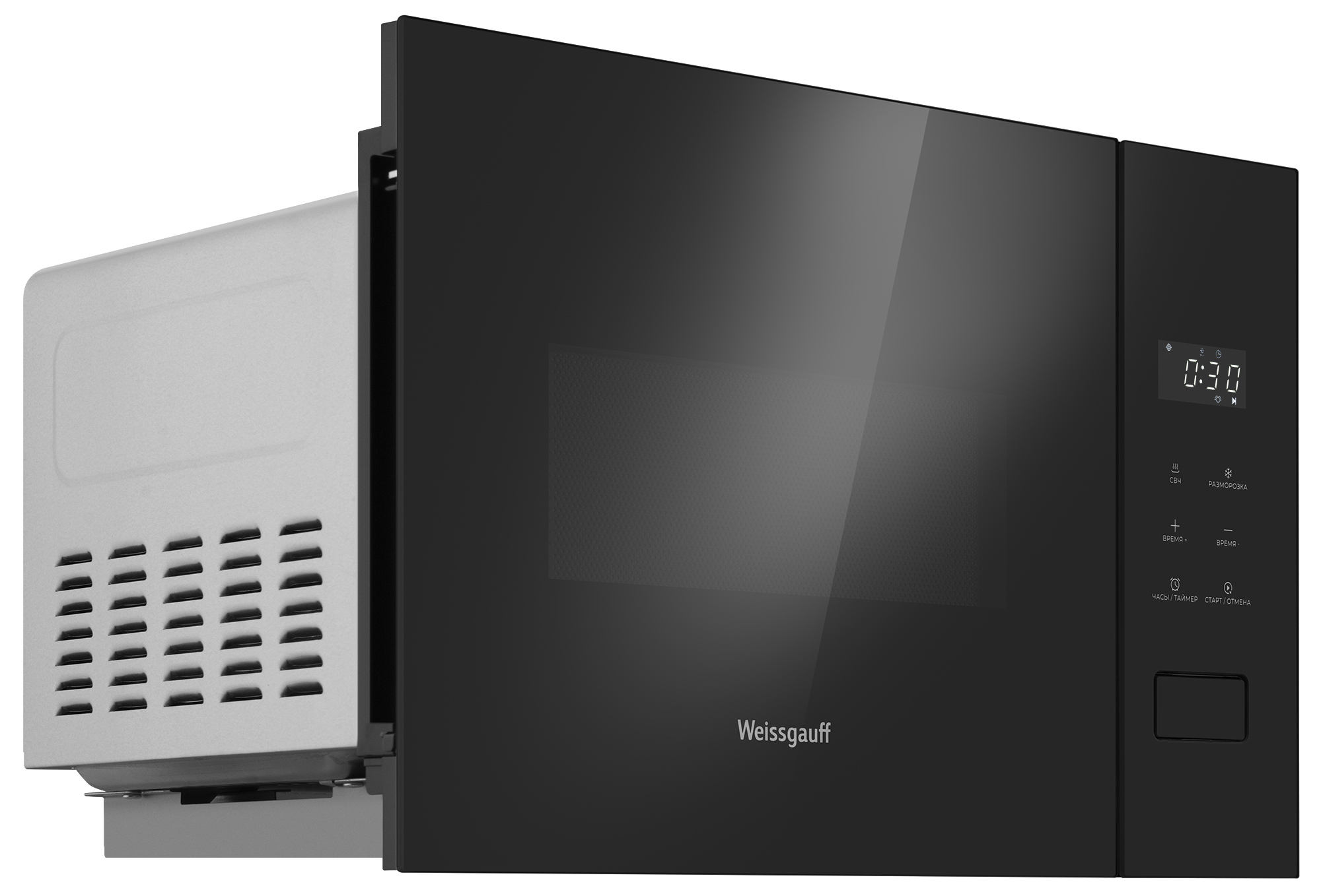 Изображение товара Встраиваемая микроволновая печь Weissgauff 456 D 20л черный со сенсорным управлением