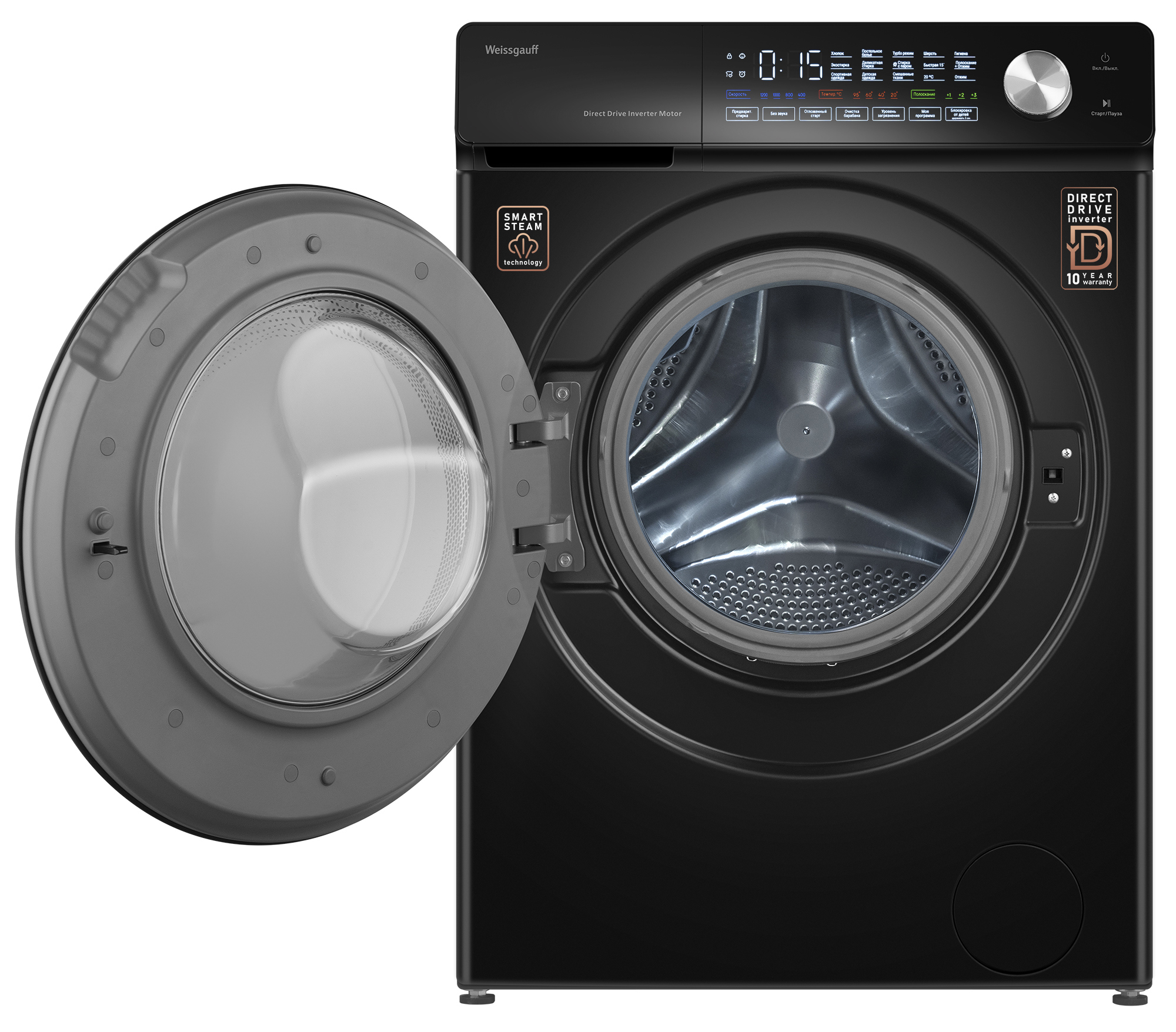 Изображение товара Стиральная машина Weissgauff 45126 Steam Direct Drive черная