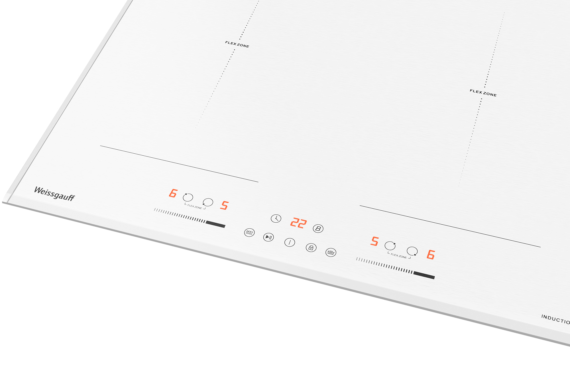 Изображение товара Индукционная варочная панель Weissgauff 642 WFZG 59 см 4 конфорки белая