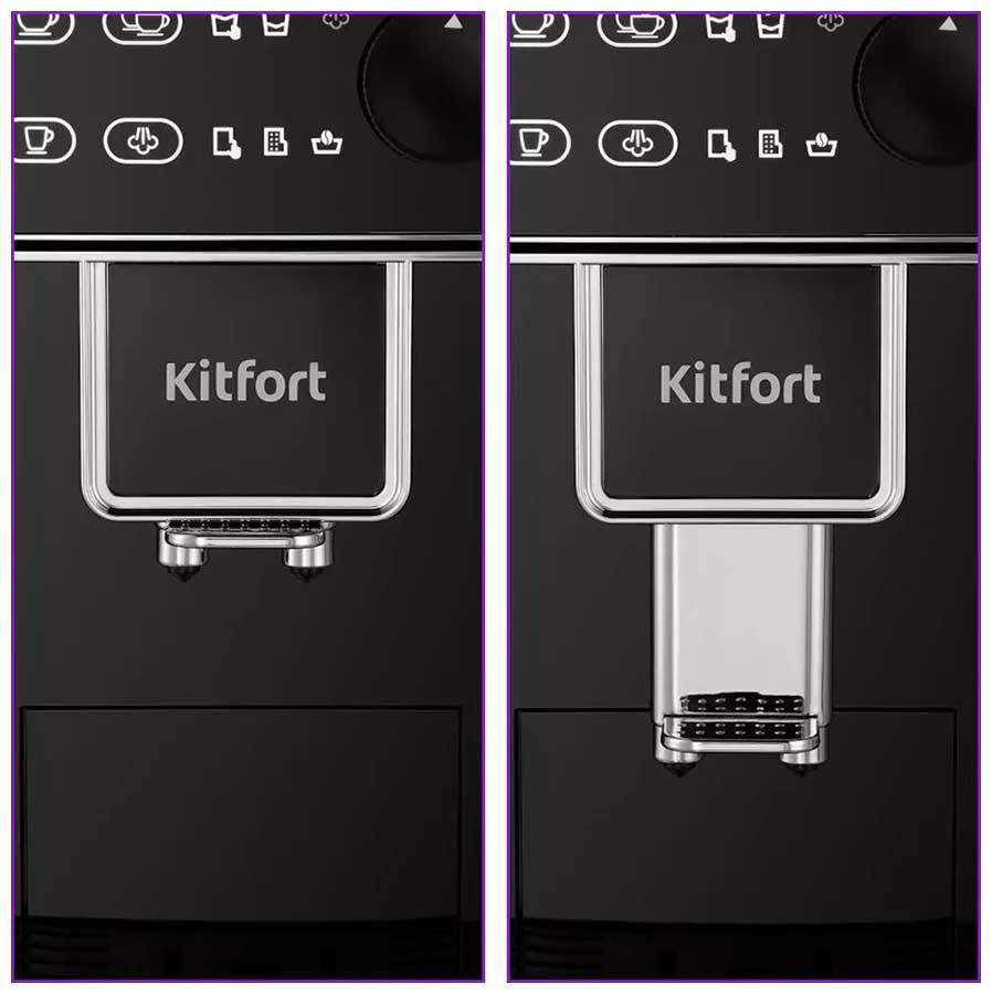 Изображение товара Автоматическая кофемашина Kitfort КТ-7256 черная с встроенной кофемолкой