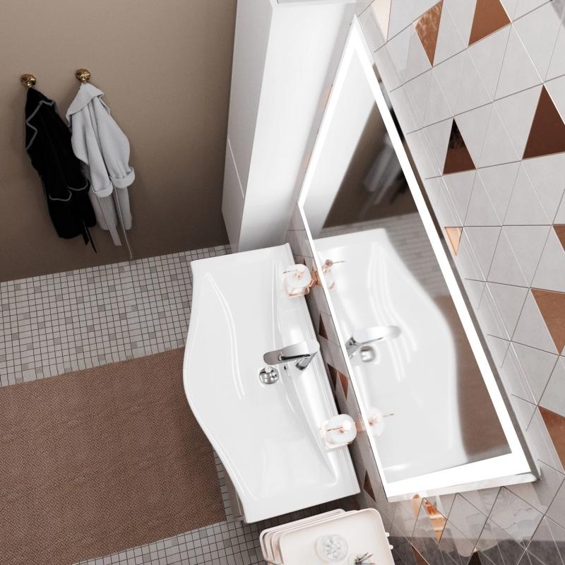 Изображение товара Зеркало с подсветкой Mixline Минио 100x80 сенсорное белый светодиод IP67