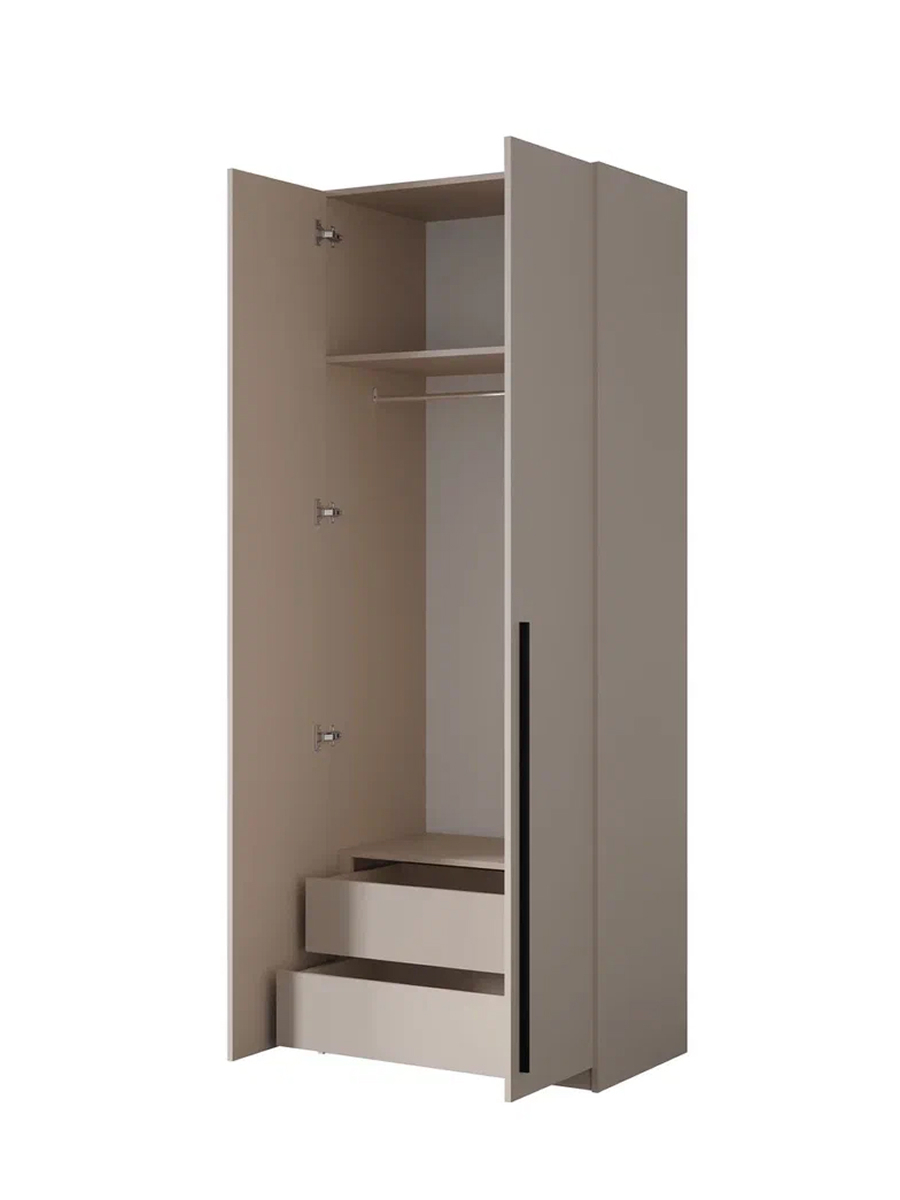 Изображение товара Шкаф распашной Принцесса Мелания 3322 80x220x50 см из ЛДСП цвет кашемир