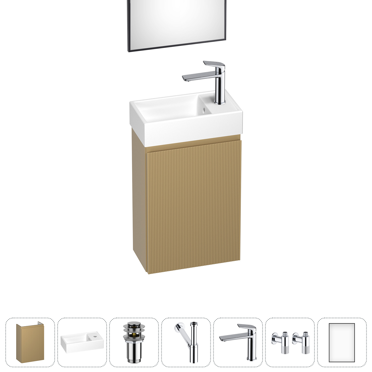 Изображение товара Тумба с раковиной подвесная Wellsee WC Area 20216903R для ванной