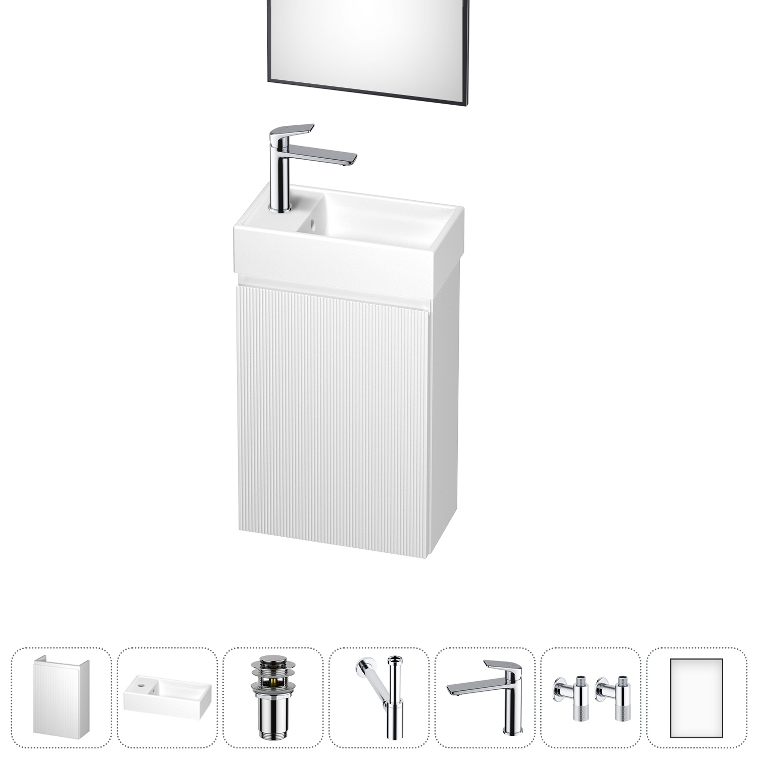 Изображение товара Тумба с раковиной Wellsee WC Area 20216911R для ванной комнаты