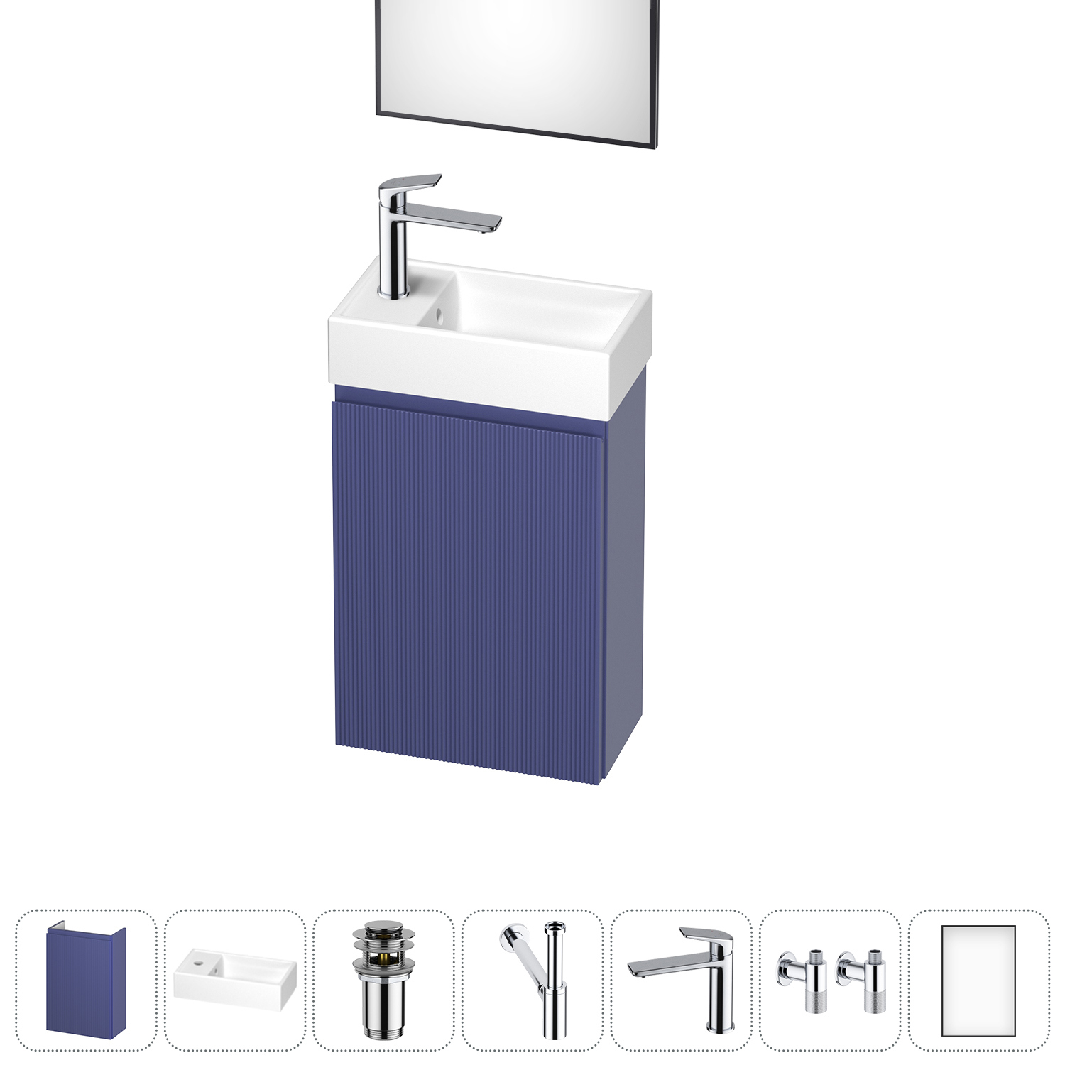 Изображение товара Тумба с раковиной подвесная Wellsee WC Area 20216914R для ванной