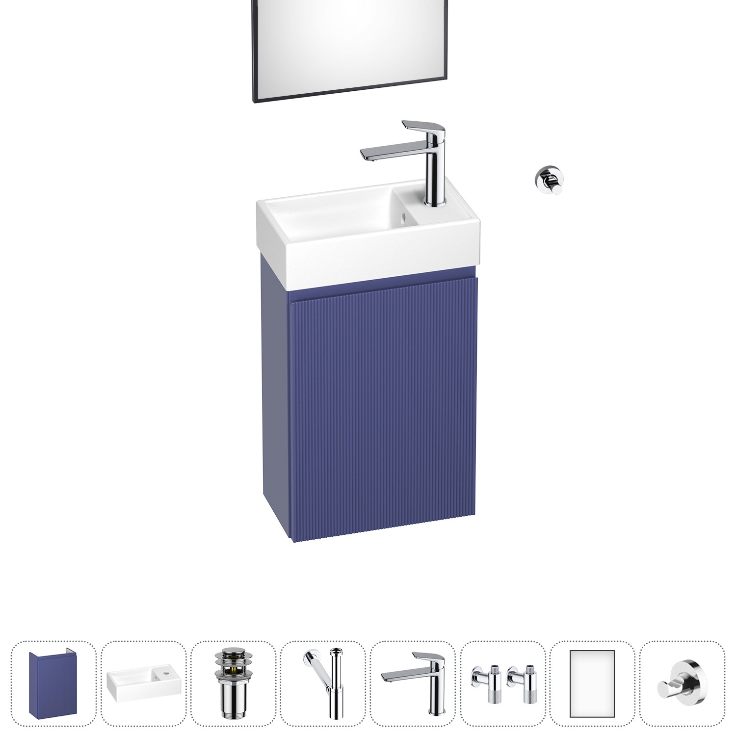 Изображение товара Тумба с раковиной подвесная Wellsee WC Area 20216924R для ванной