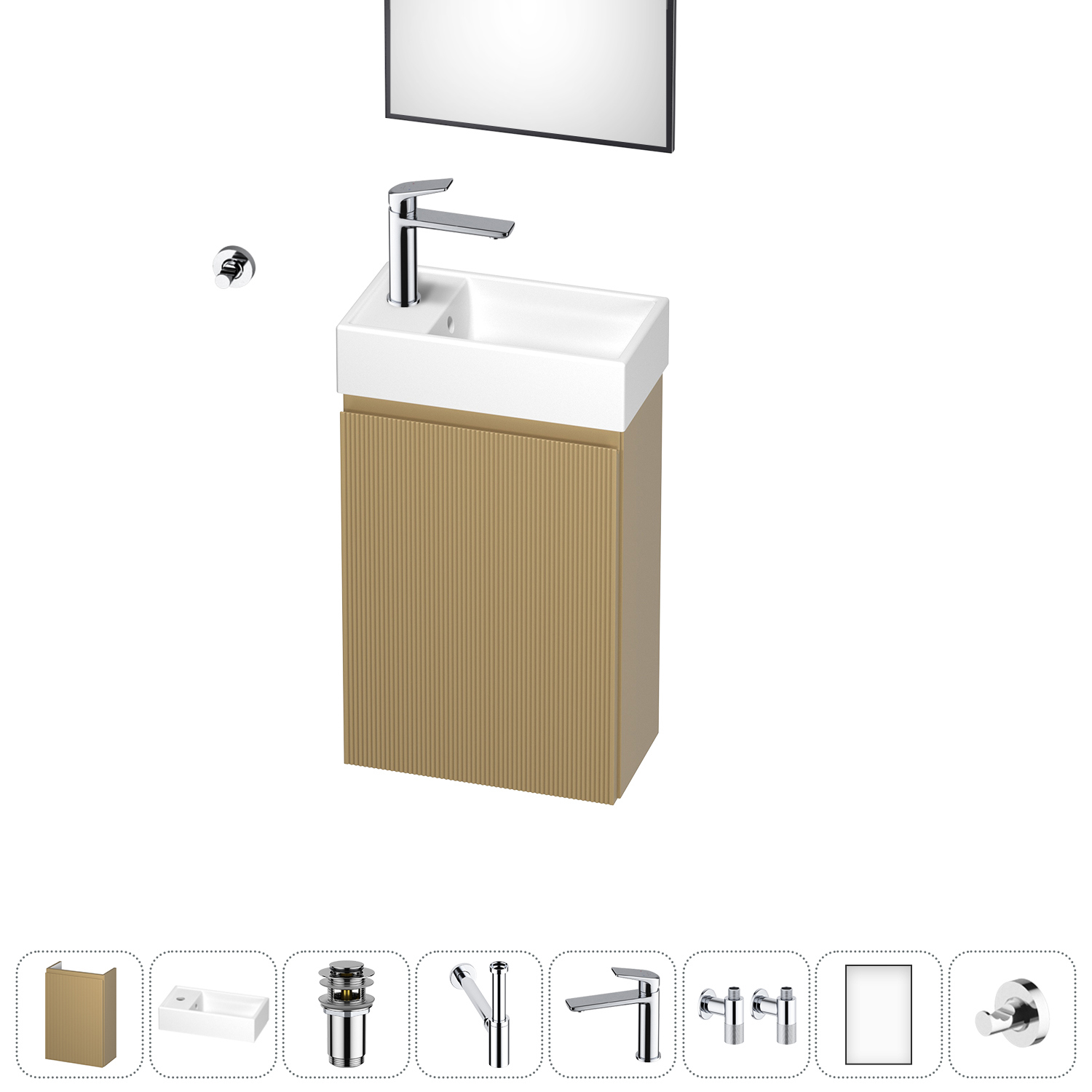 Изображение товара Тумба с раковиной подвесная Wellsee WC Area 20216933R для ванной